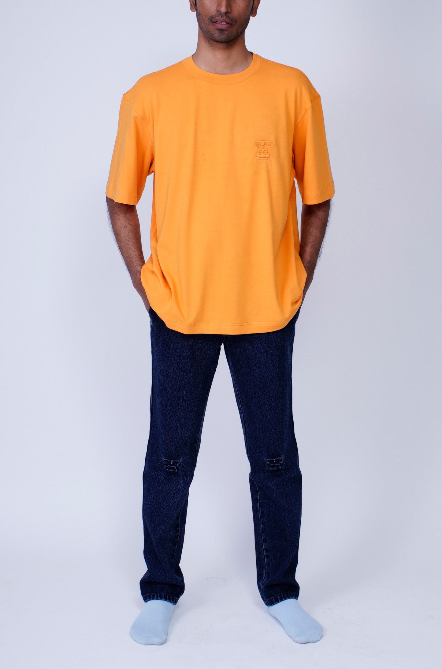 Huemn Evolution Gorilla Insignia T-Shirt (Tangerine)