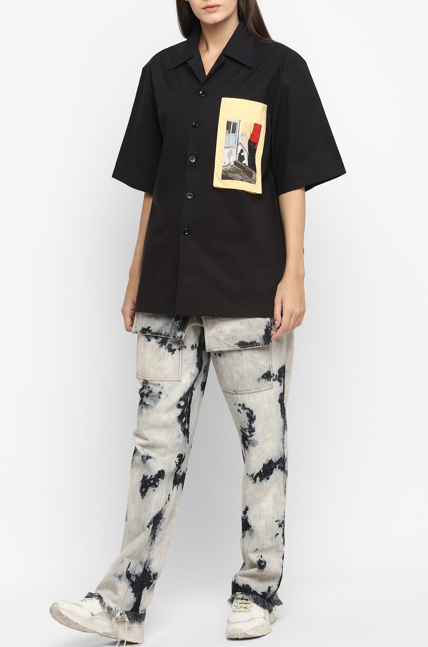 Handcrafted 'Shadow' Safari Shirt (Black)