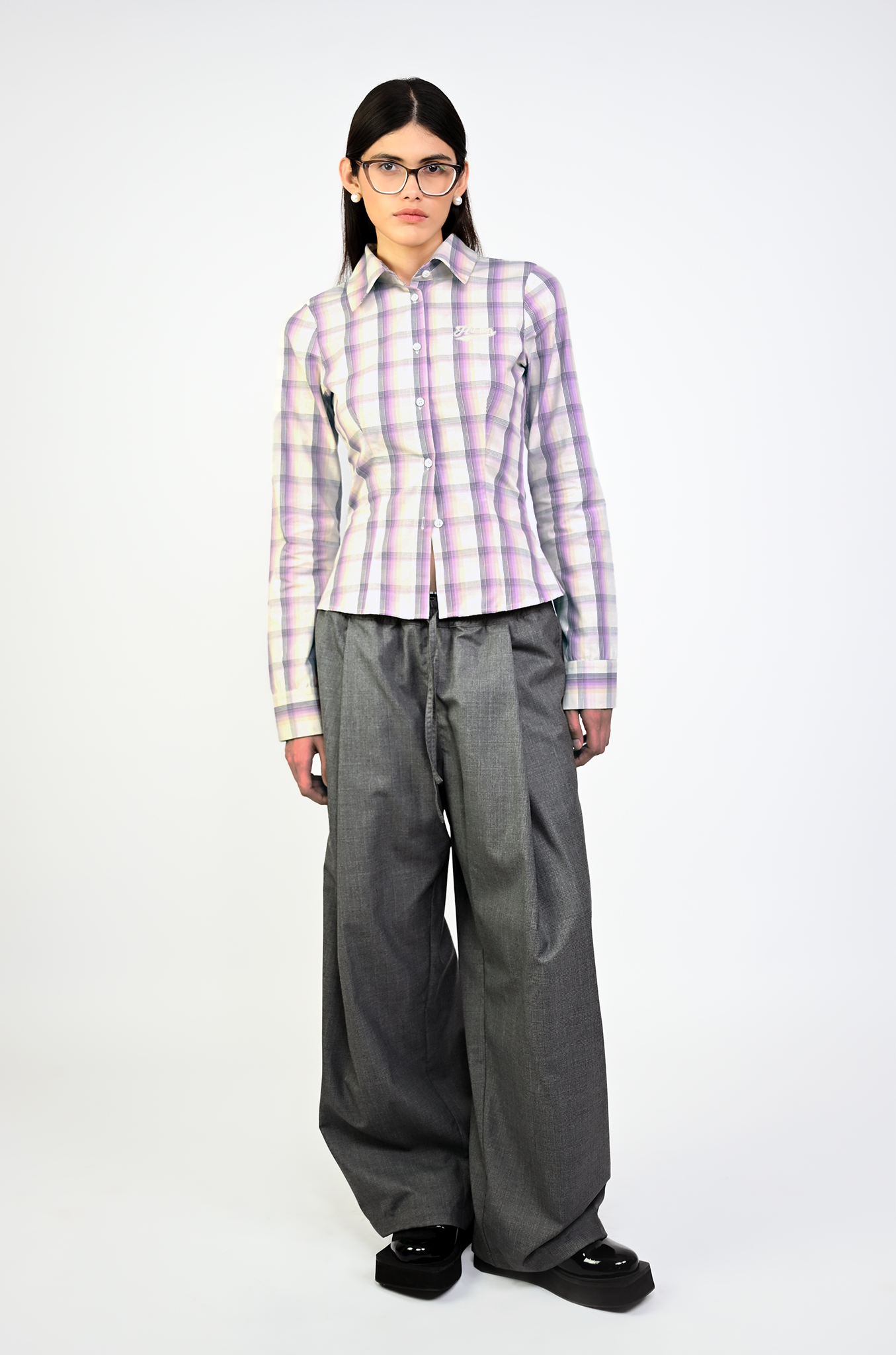 Pleated trackpant (Grey)