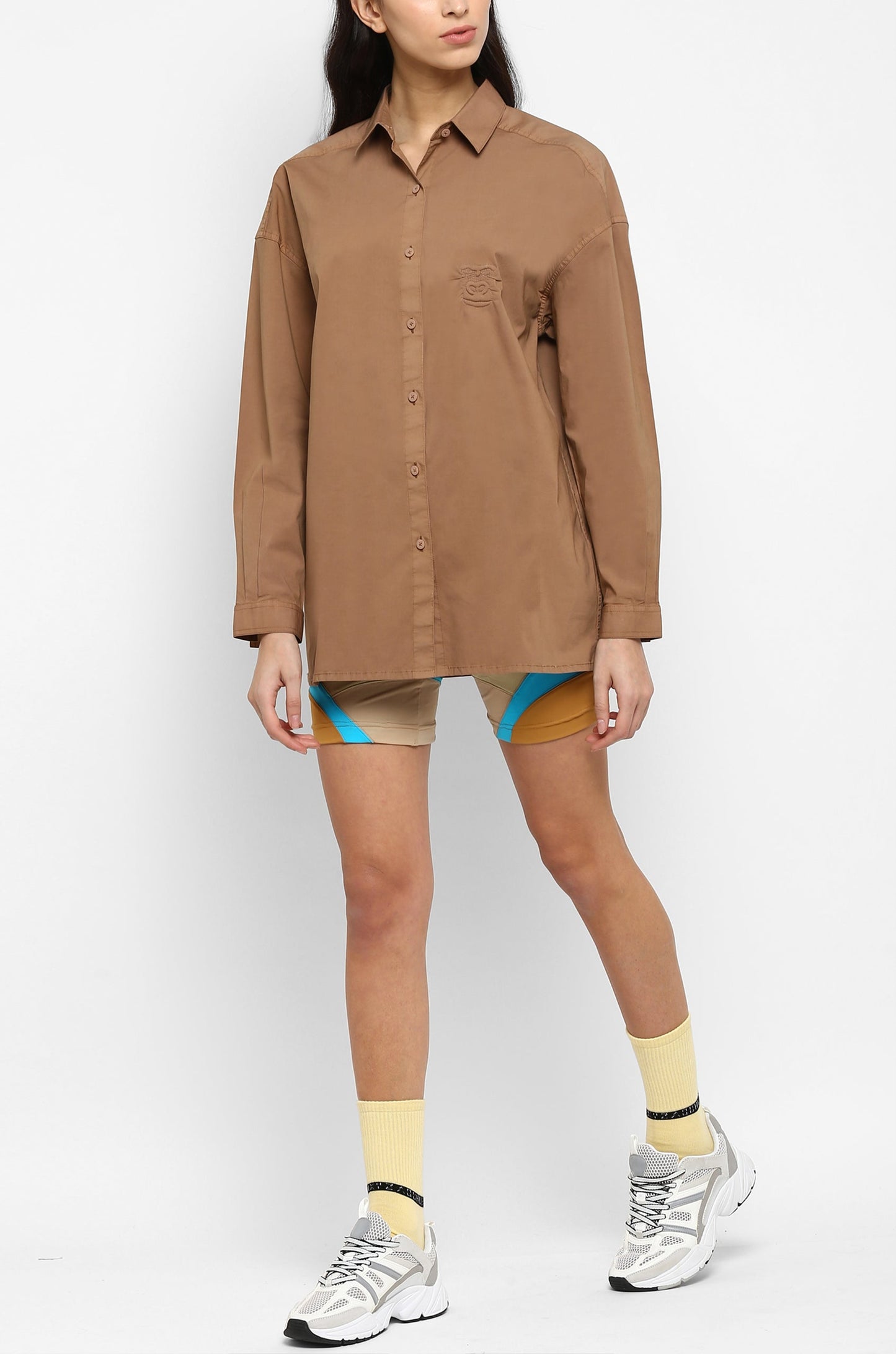 Huemn Gorilla Insignia Oversized Shirt (Coffee)