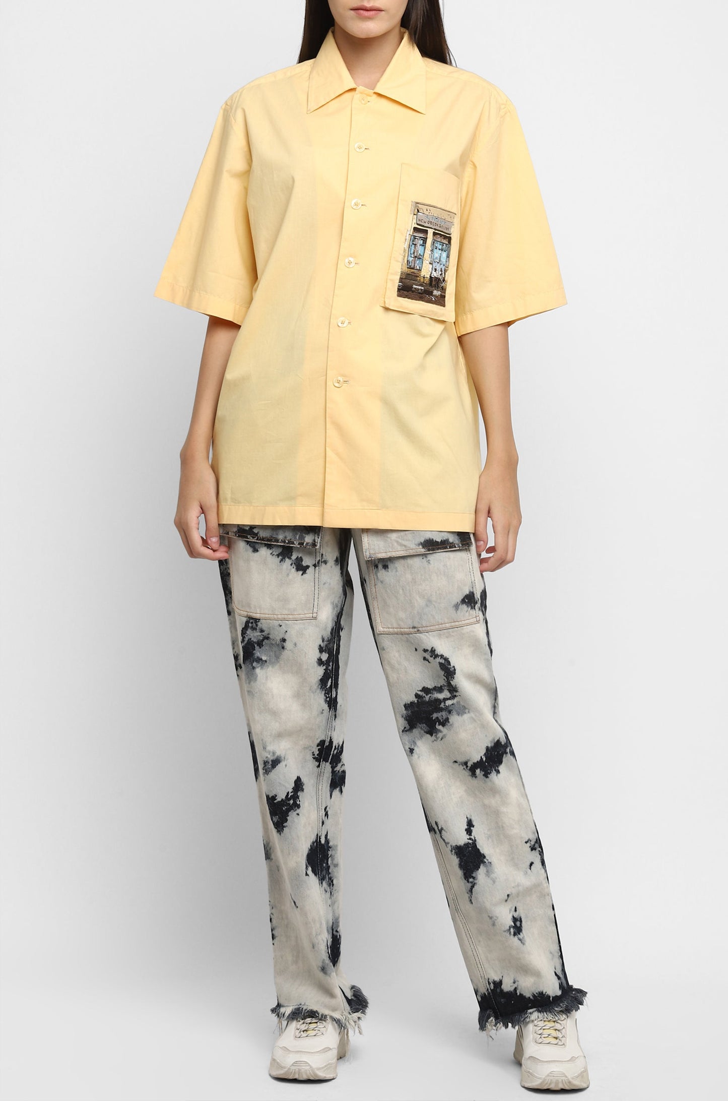 Handcrafted 'Salon Day' Safari Shirt (Lemon)