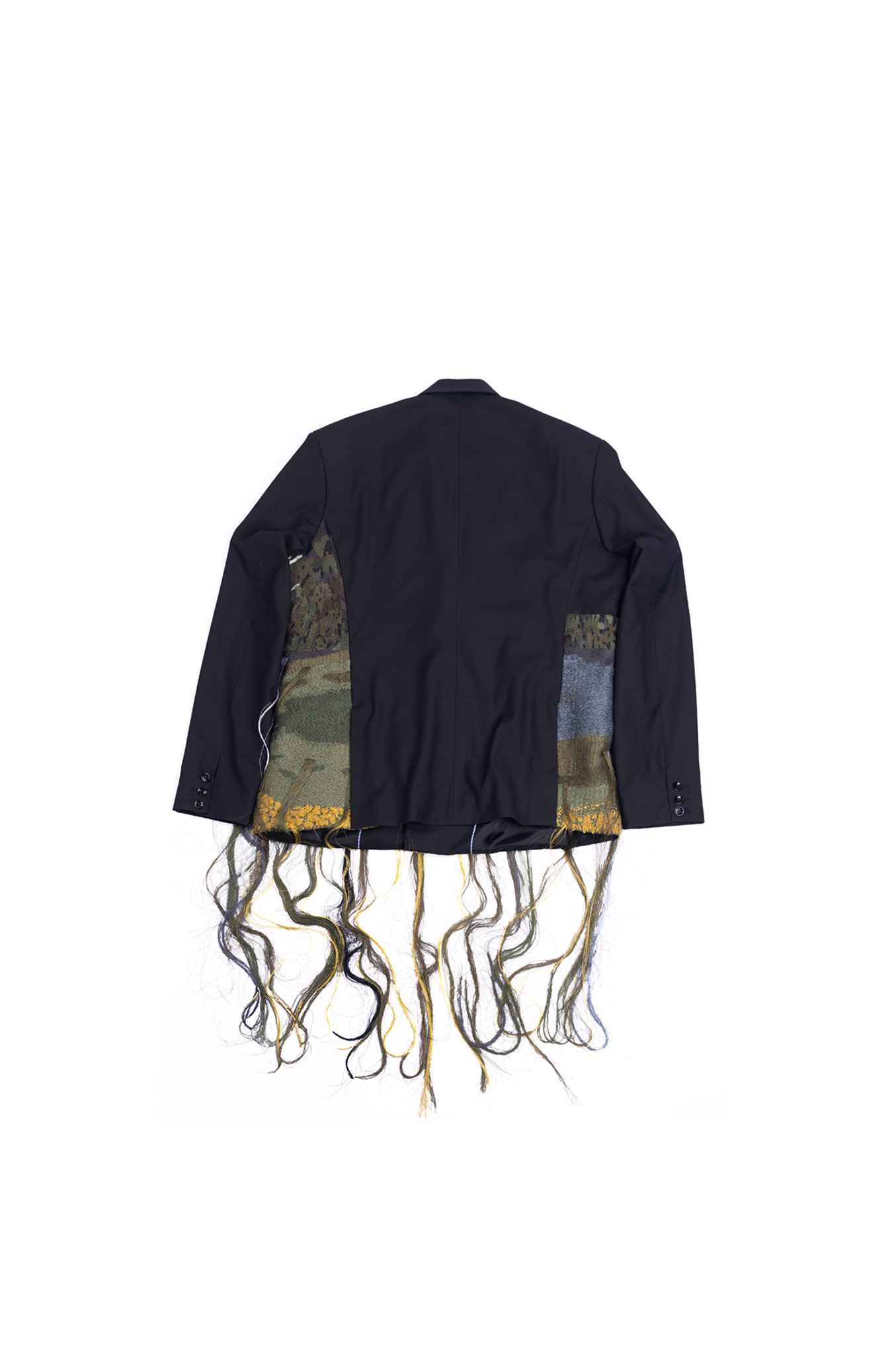 Oversized blazer with 'Scandinavian house' embroidery