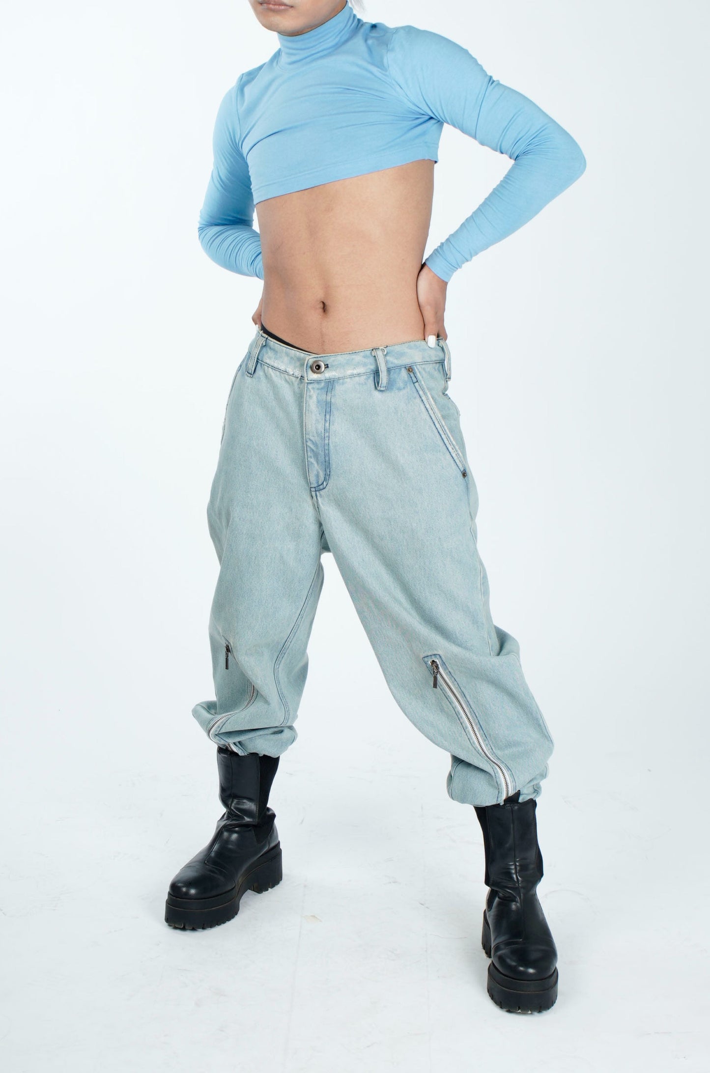 Second Skin Crop Top (Powder Blue)