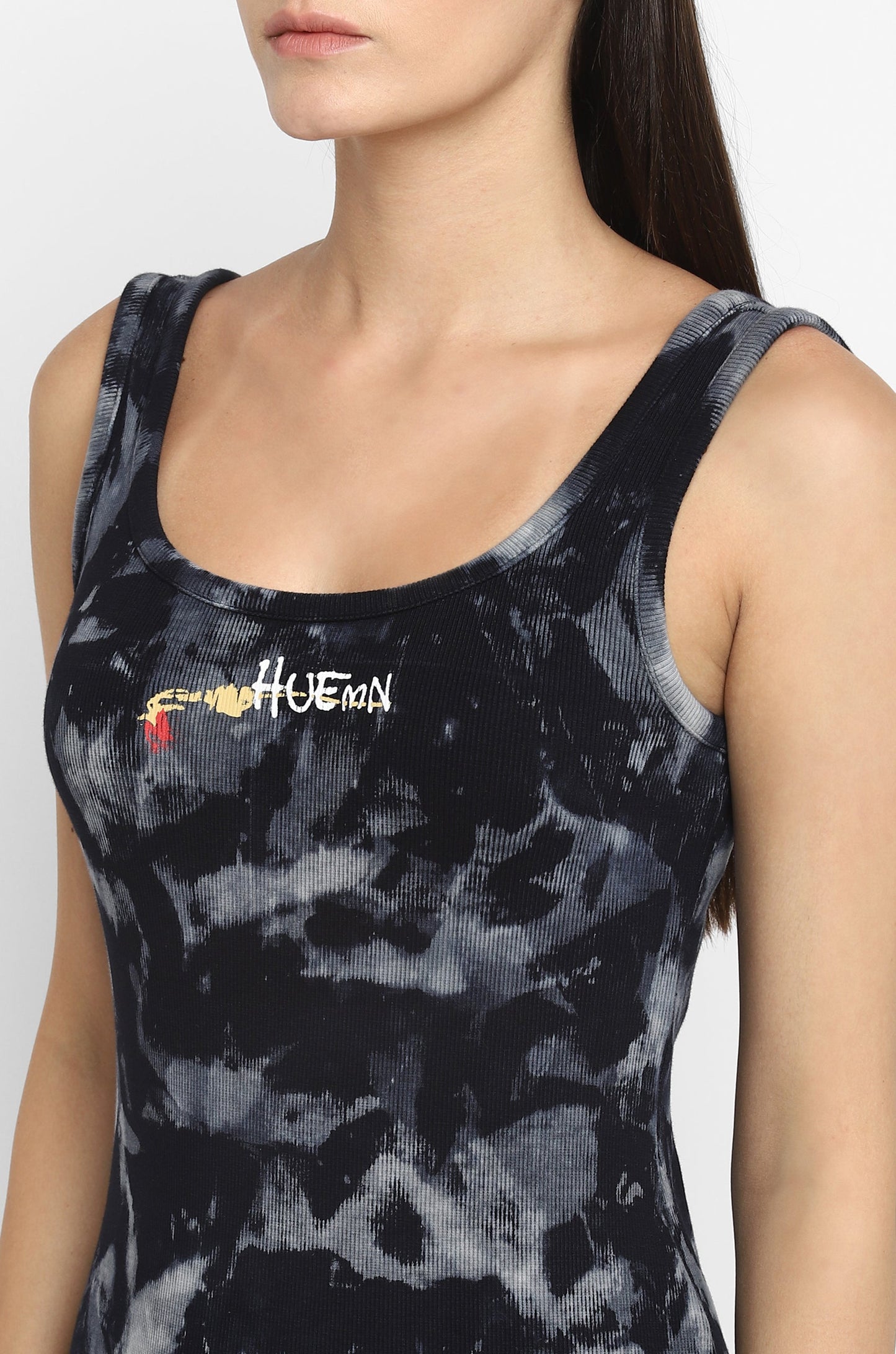 Cold Pressed Rose Bodycon Tie & Dye Dress