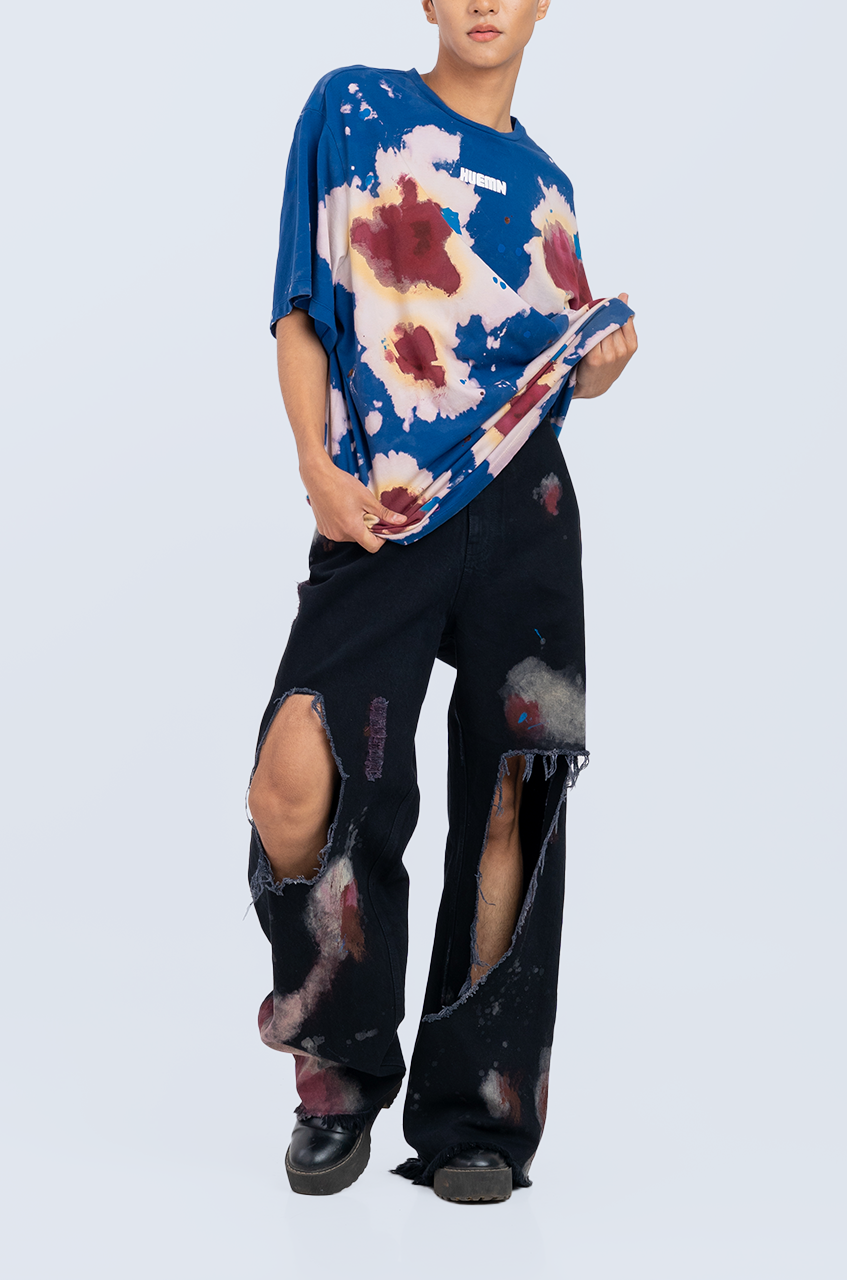 Huemn Blood Washed Keyhole Denim (Black)