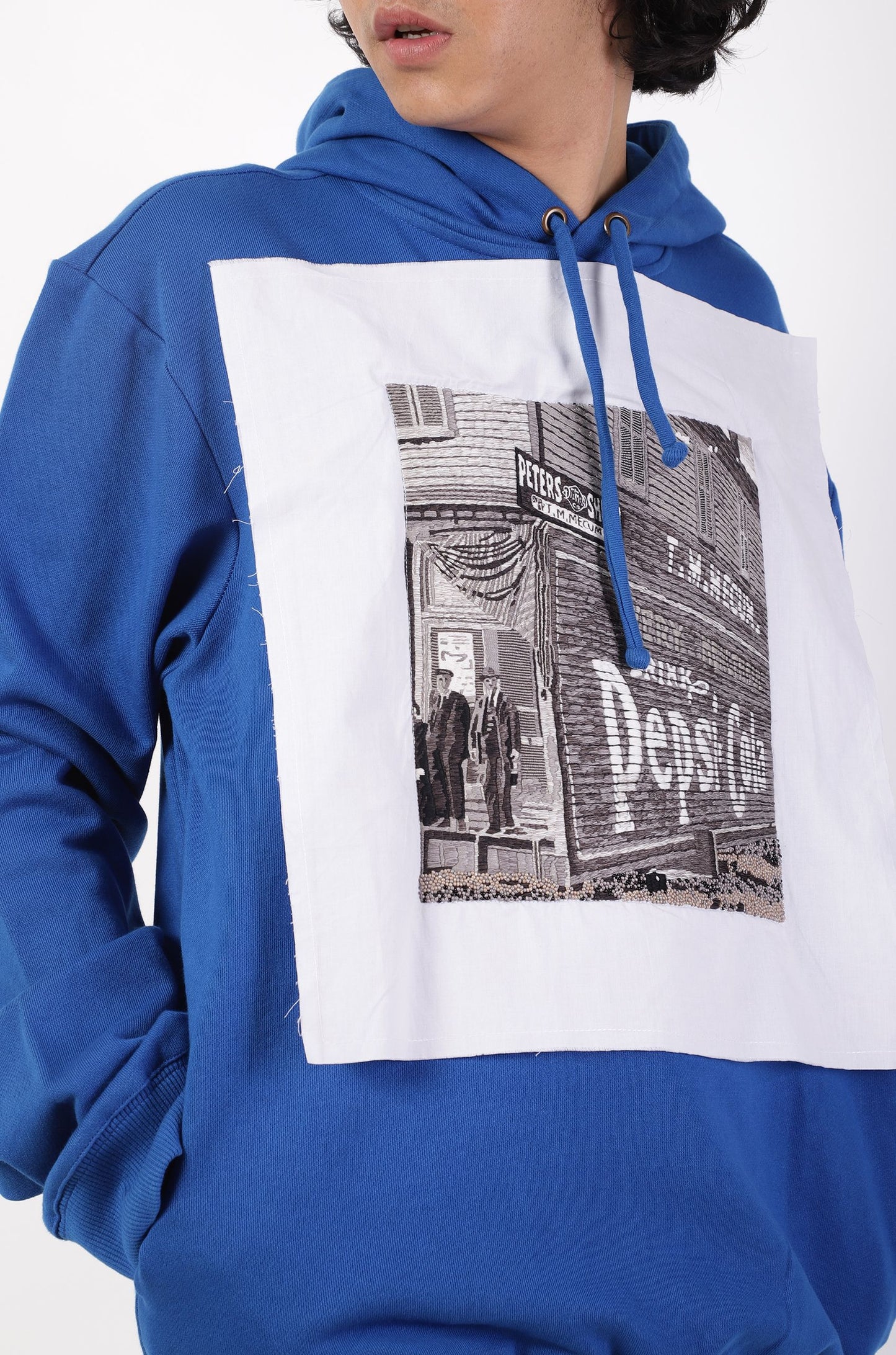 Handcrafted Vintage 'Pepsi' Hoodie