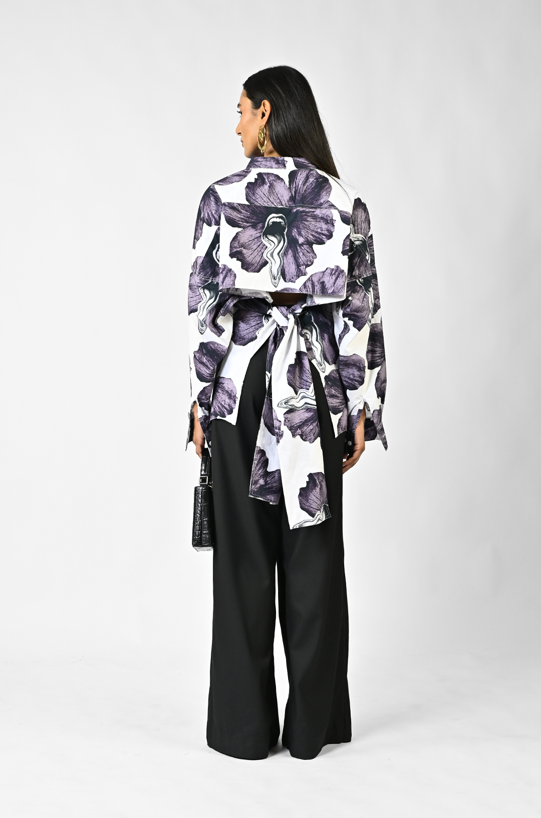 Three way tongue-printed shirt