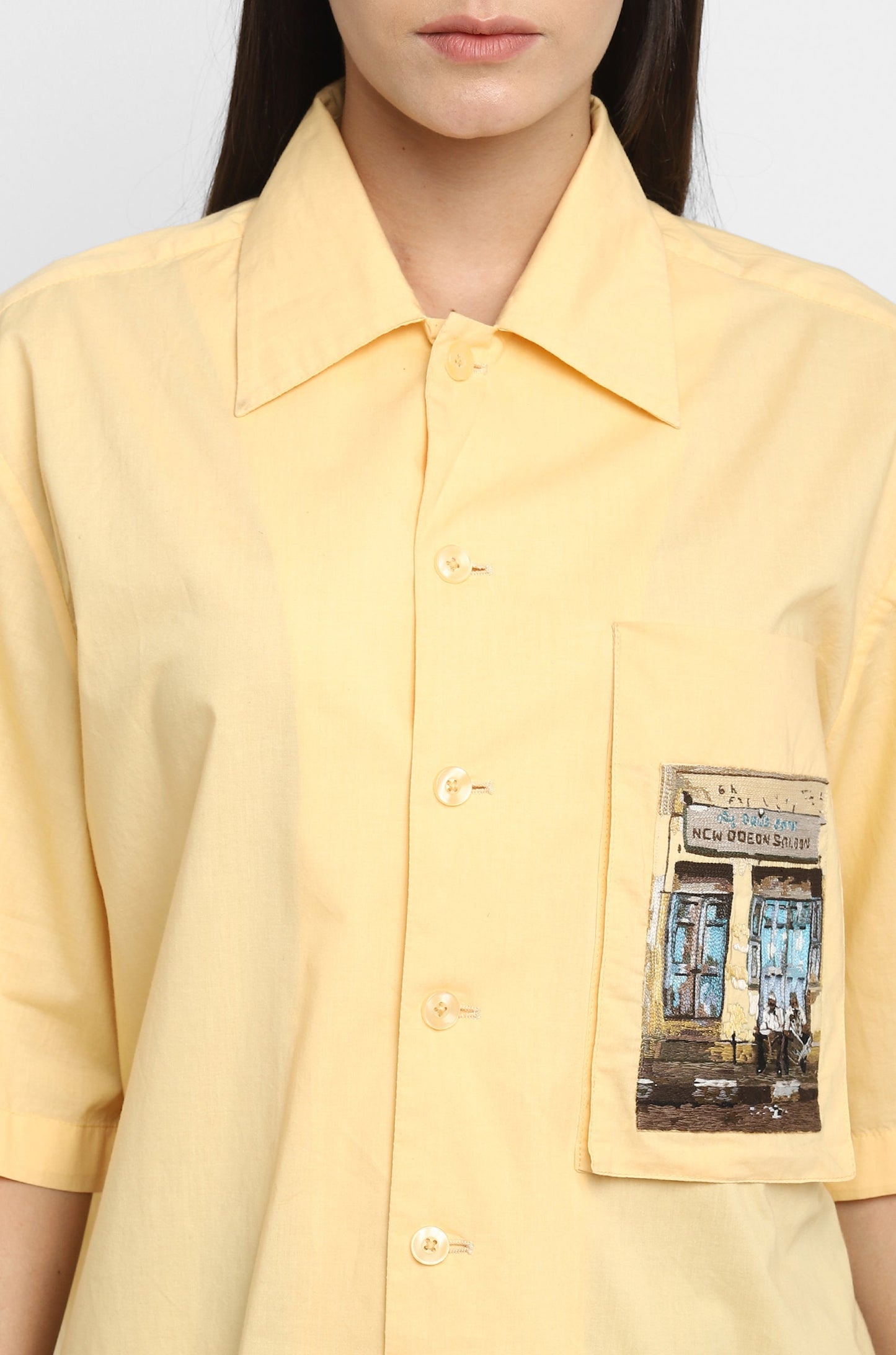 Handcrafted 'Salon Day' Safari Shirt (Lemon)