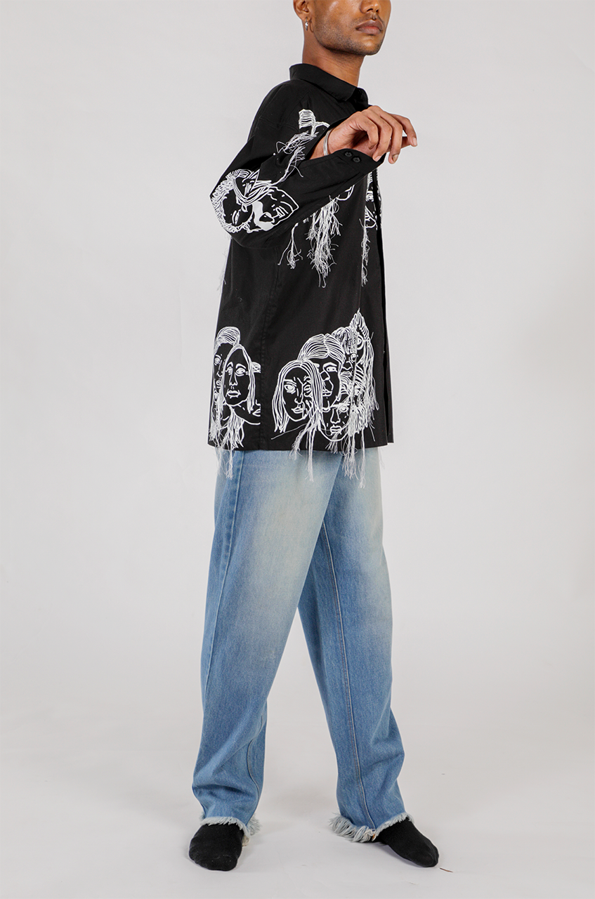 Handcrafted Diversity Stream Shirt (Black)