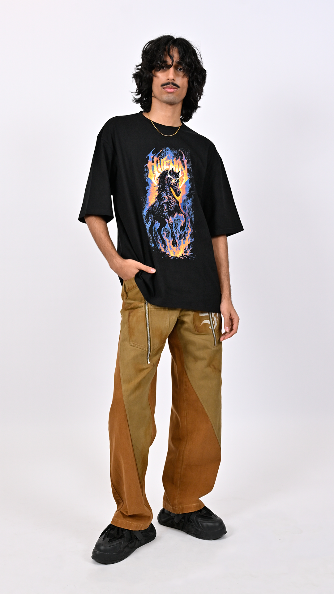 'On fire' T-shirt (Black)