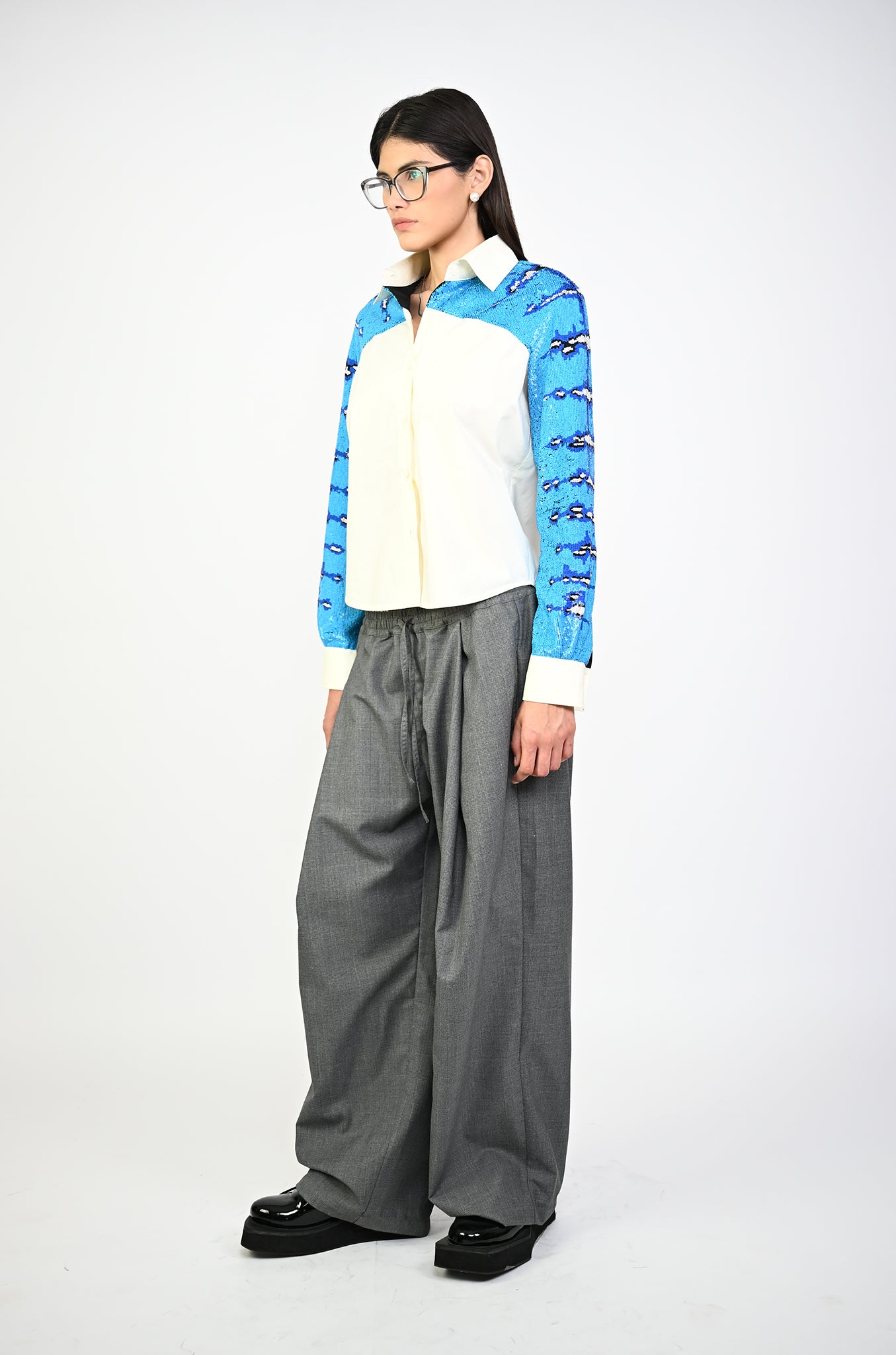 Embroidered 'Snake-Skin' Shirt