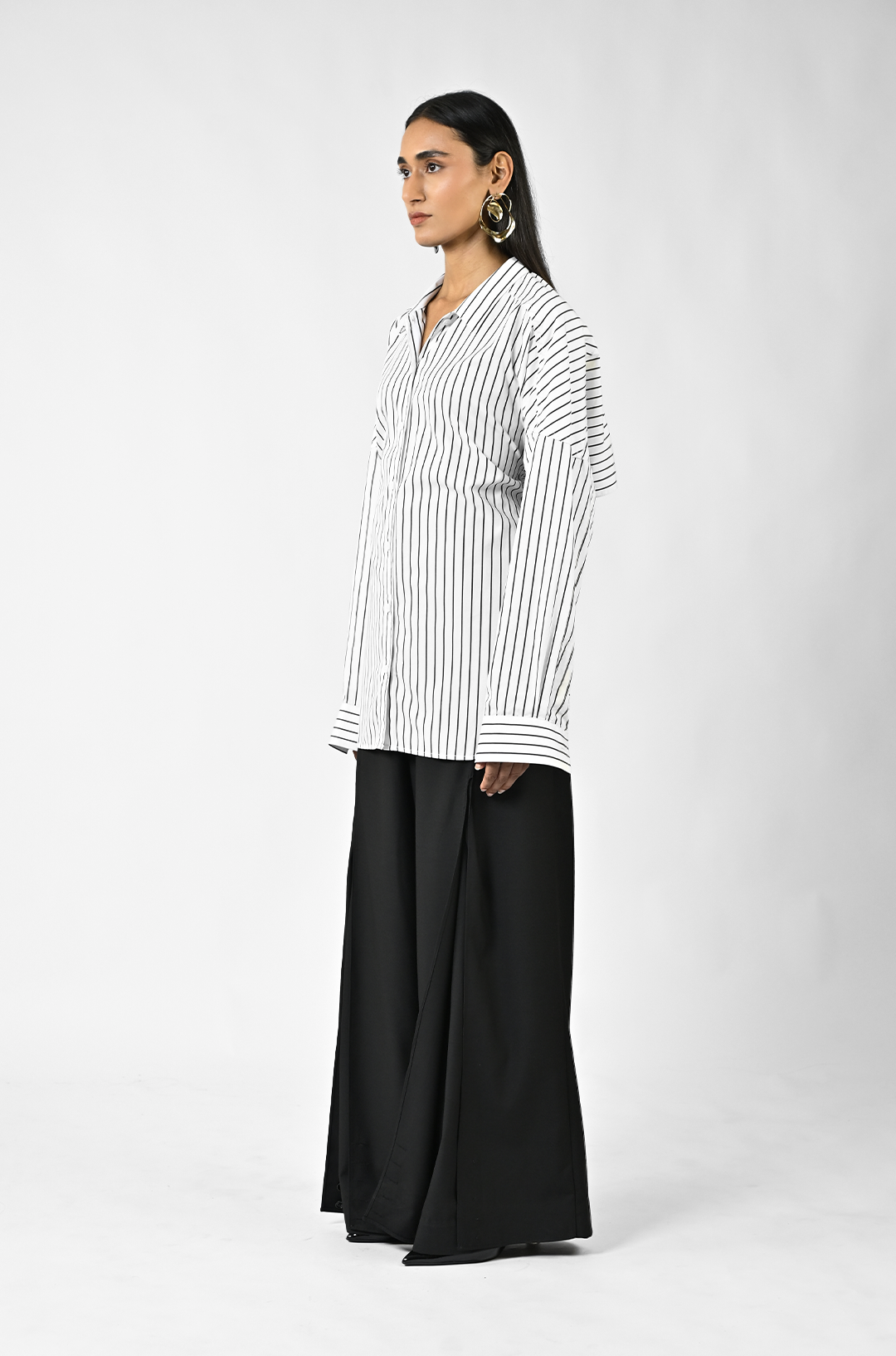 Three way pinstriped shirt