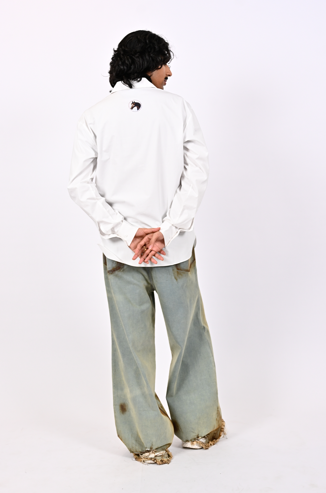 Straight Fit Printed Cotton Shirt