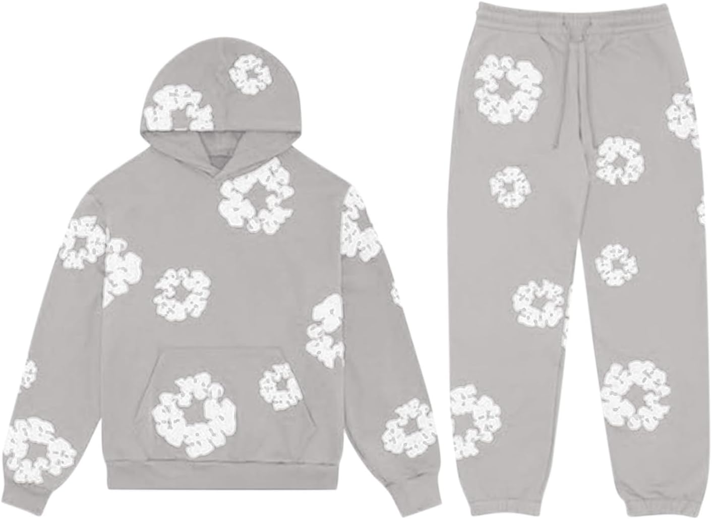 Men’s Y2K Floral Oversized Tracksuit – Harajuku Streetwear Vibes - Prime Fitz