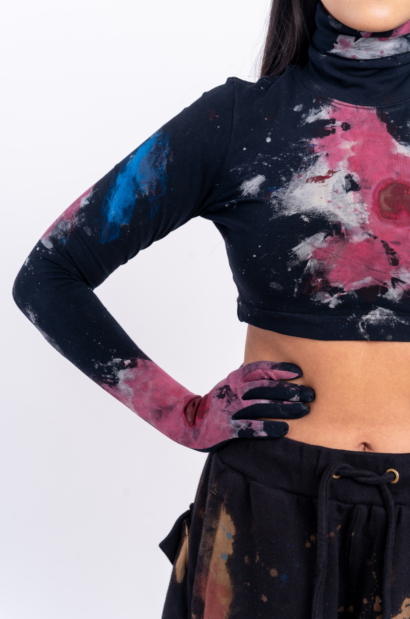 Blood Washed Second Skin Crop Top 2.0 (Black)