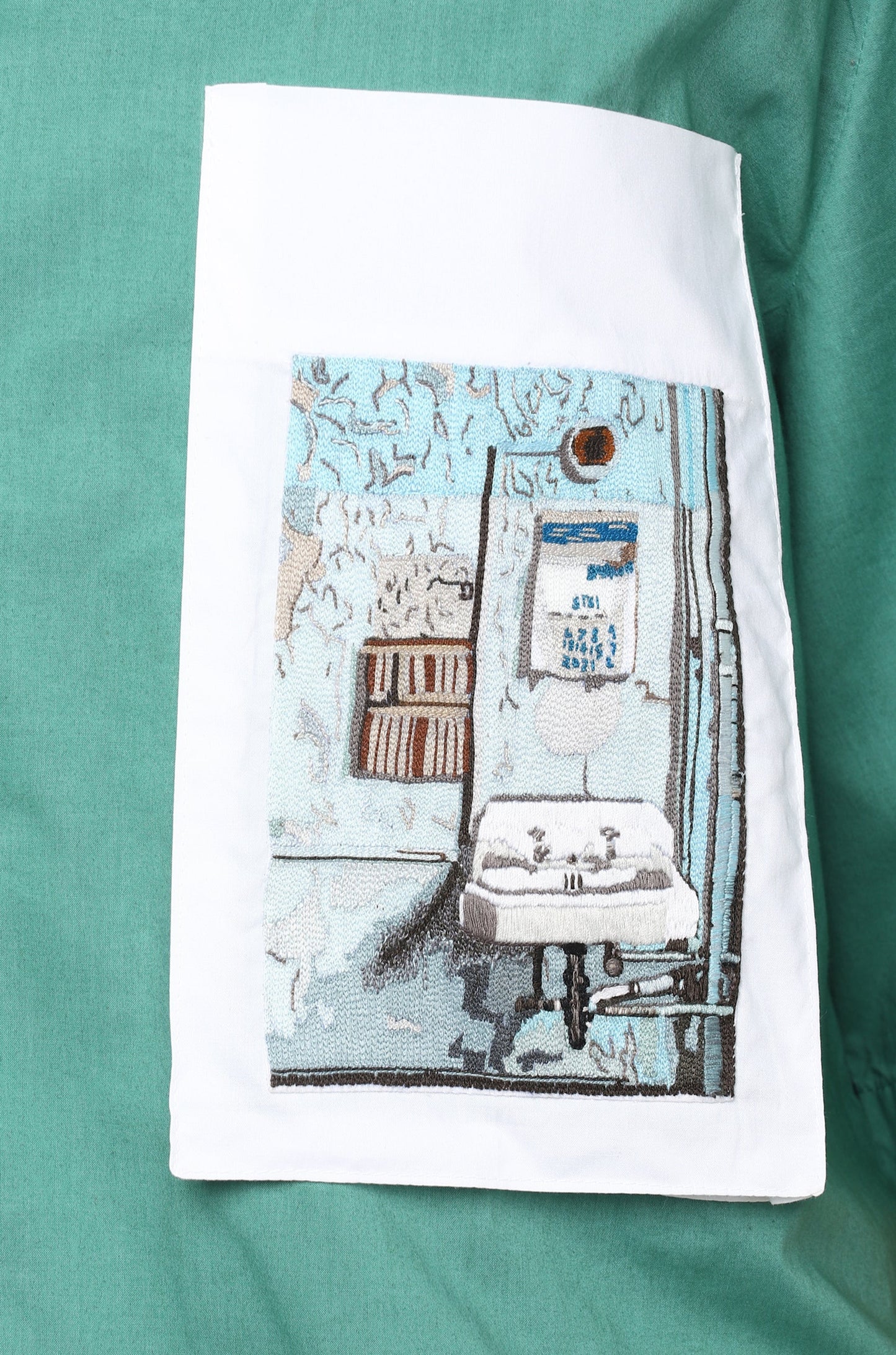 Handcrafted 'Basin' Safari Shirt (Green)