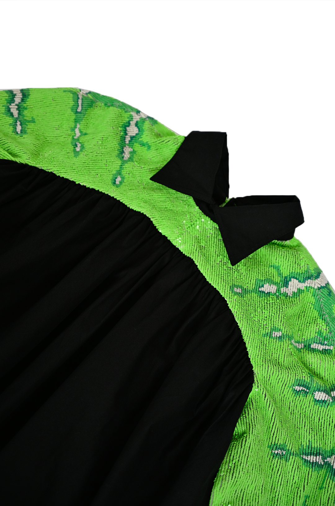 Hand embroidered 'Snake-Skin' poufy dress