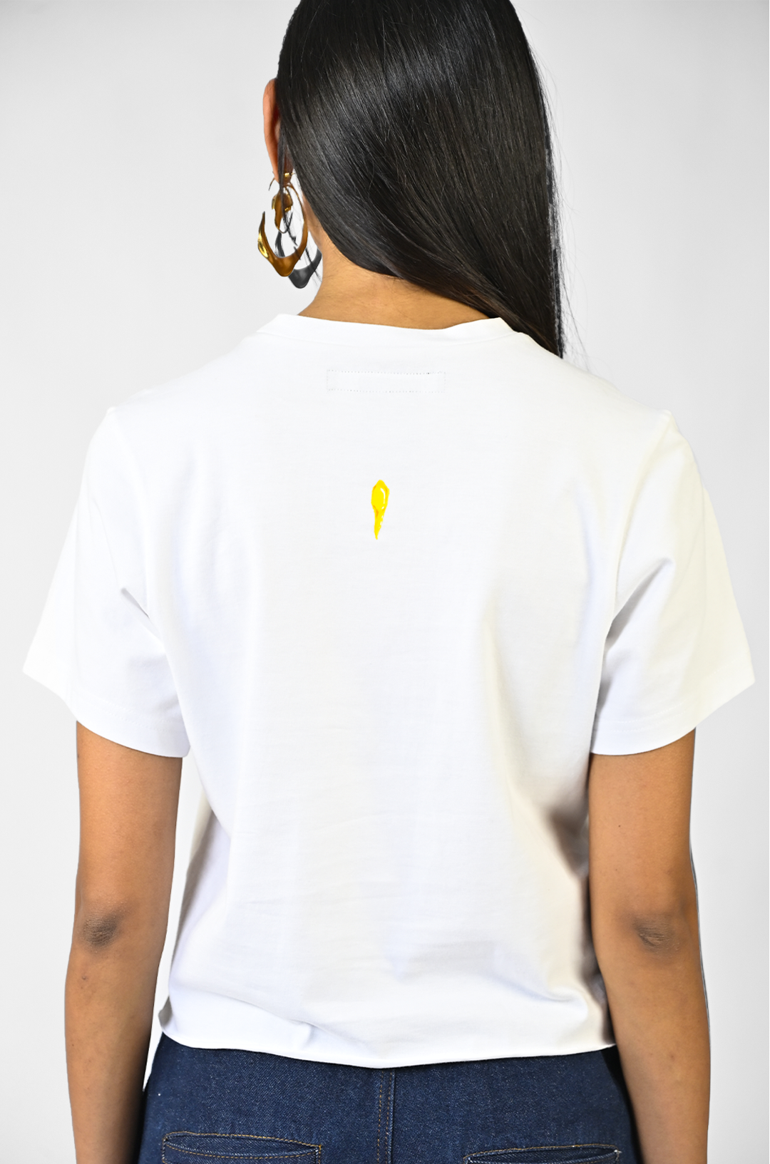 HUEMN Toothed cropped tee