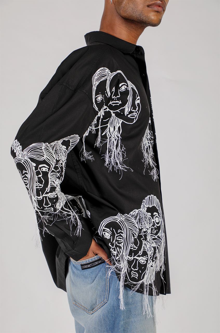 Handcrafted Diversity Stream Shirt (Black)