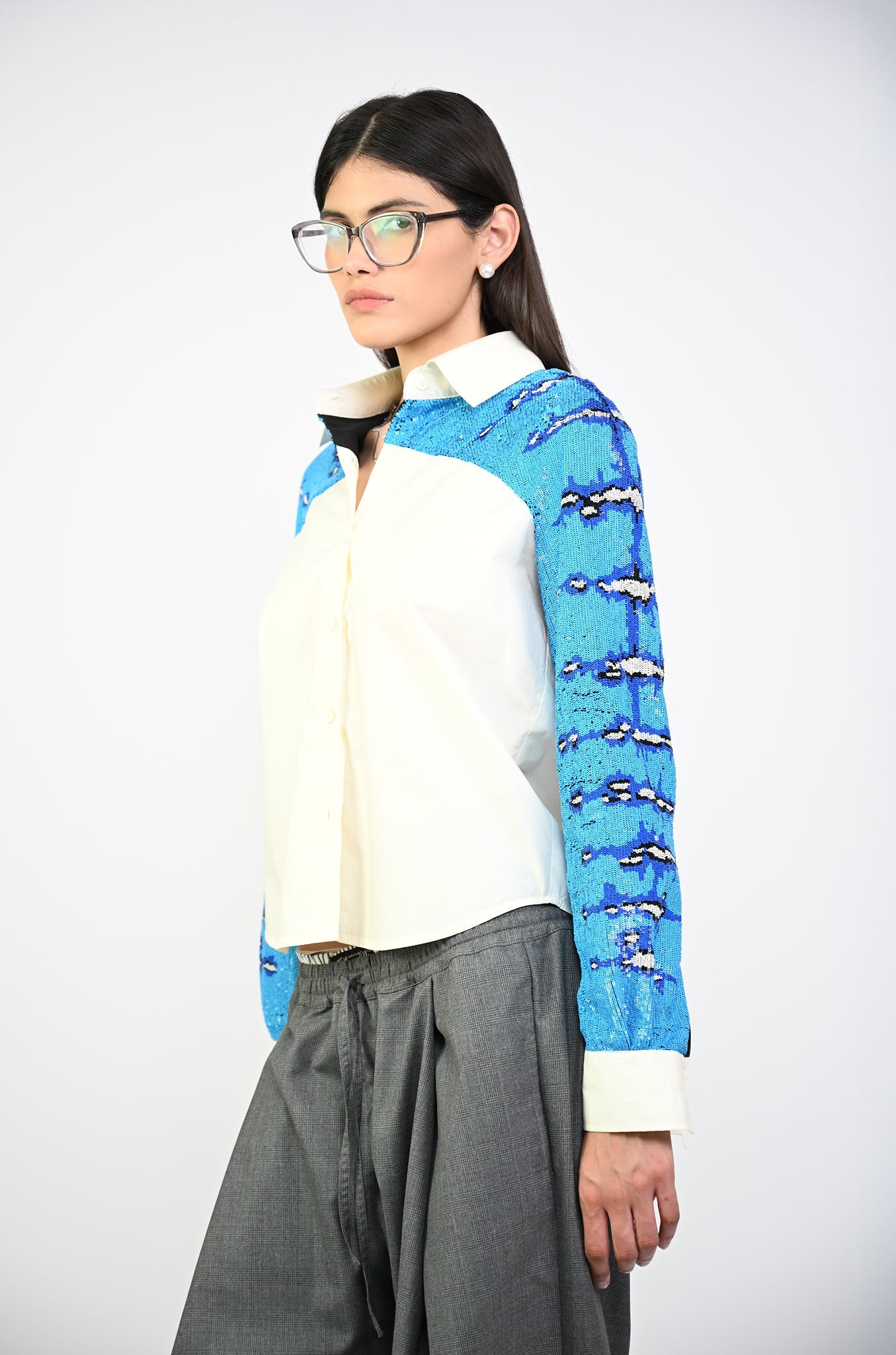 Embroidered 'Snake-Skin' Shirt