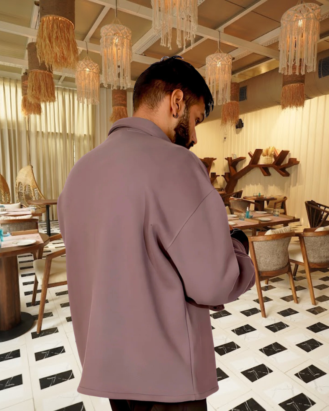 Spring Shacket - Plum
