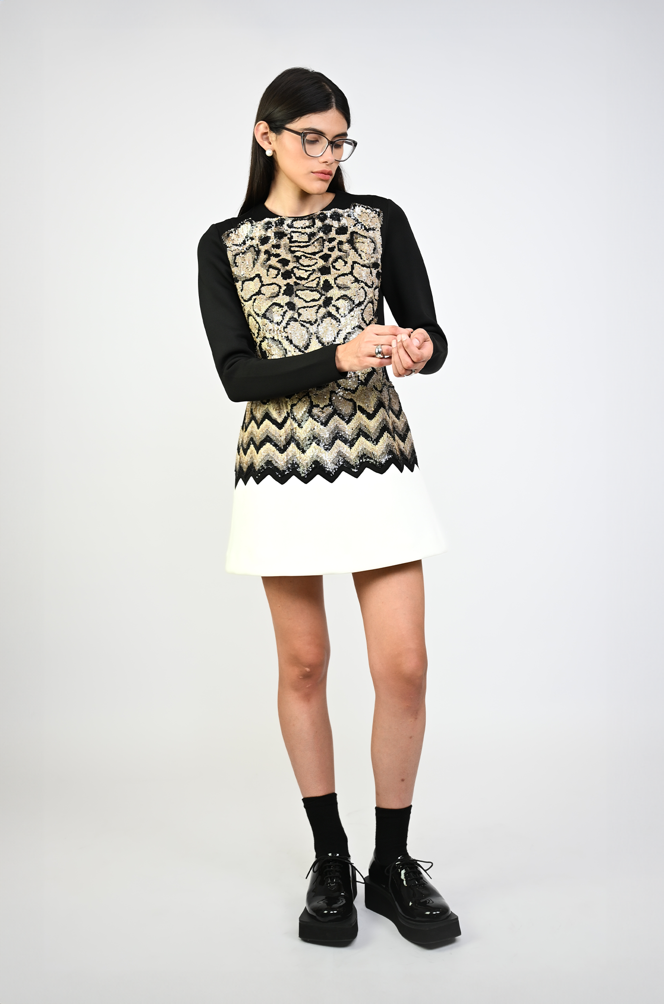 A-line 'Snake-skin' dress