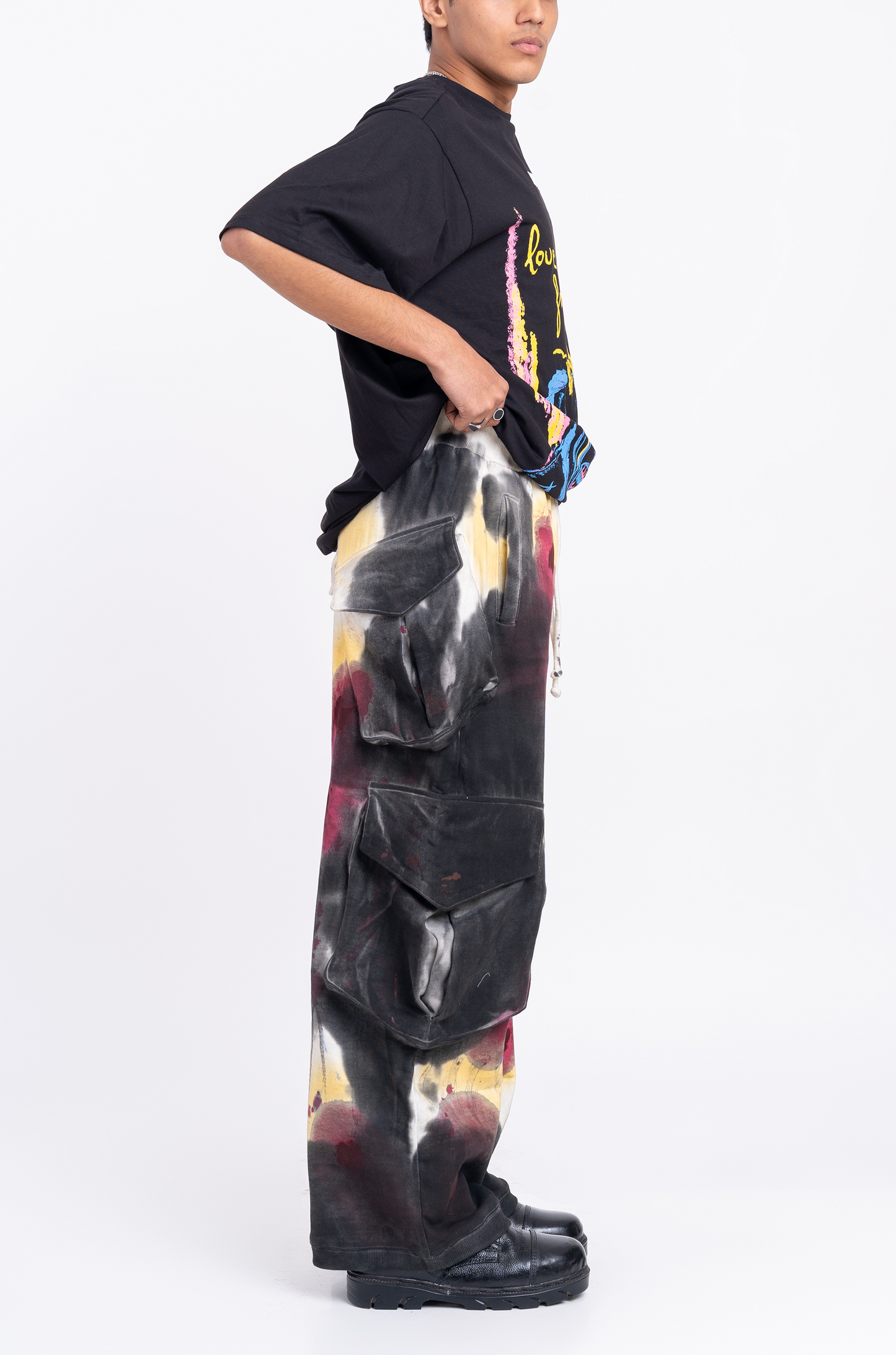 Huemn Blood Flap Pocket Sweatpant (White)