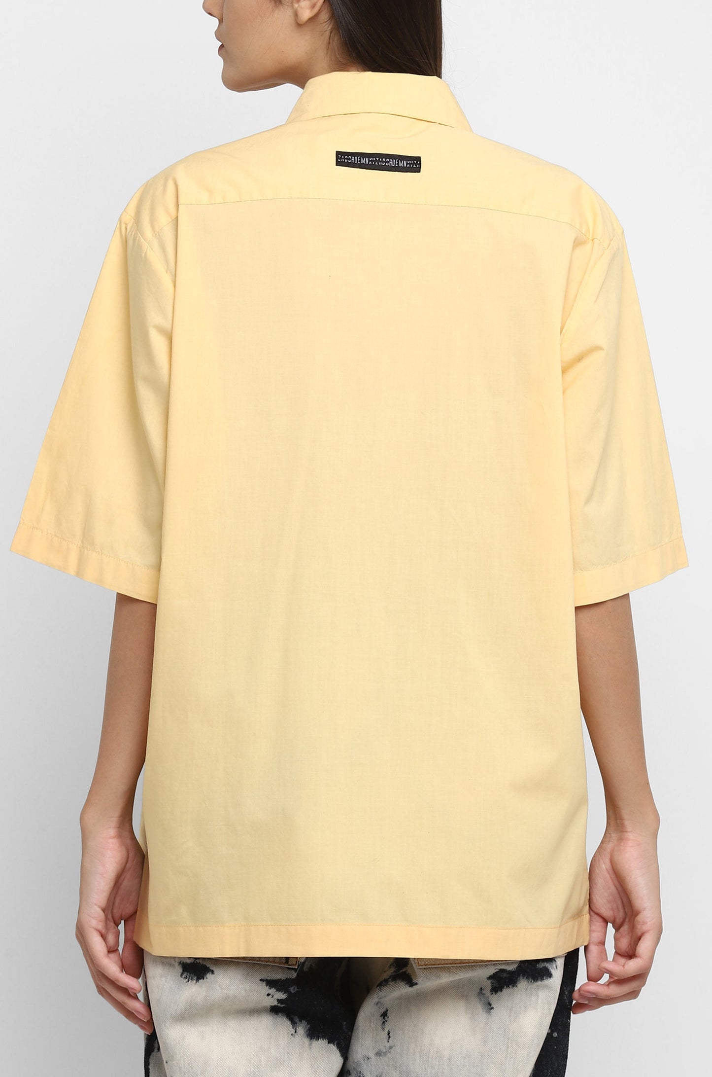 Handcrafted 'Salon Day' Safari Shirt (Lemon)