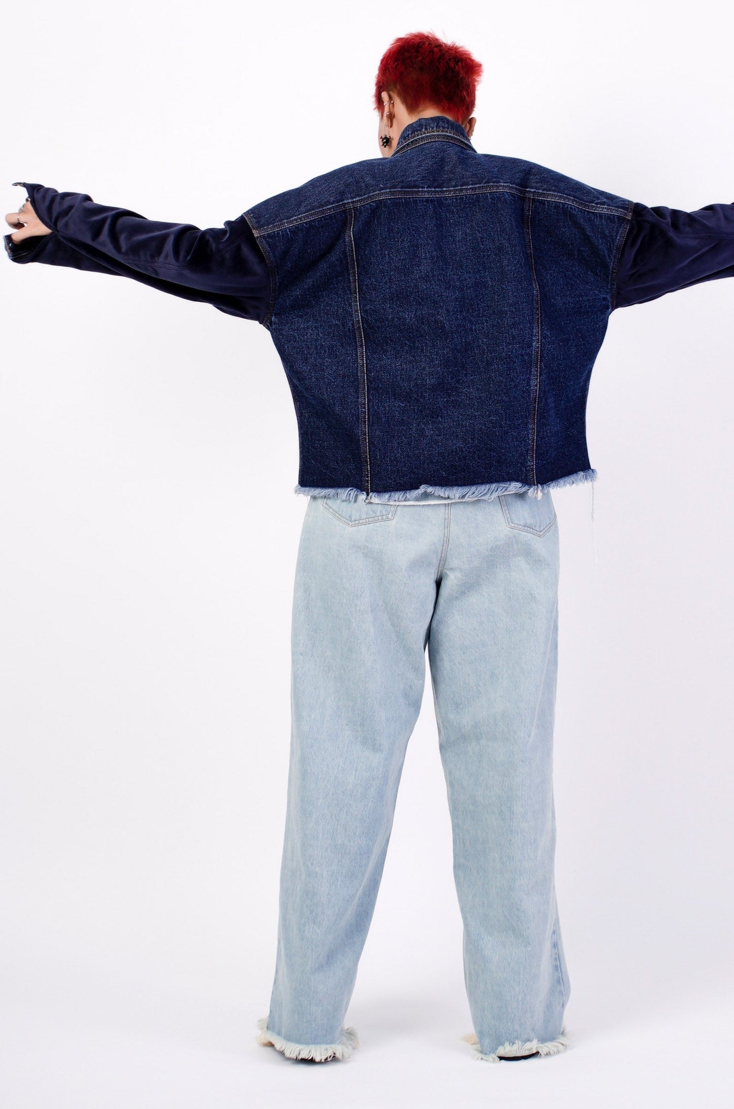 Darwyn Split Velvet And Denim Jacket