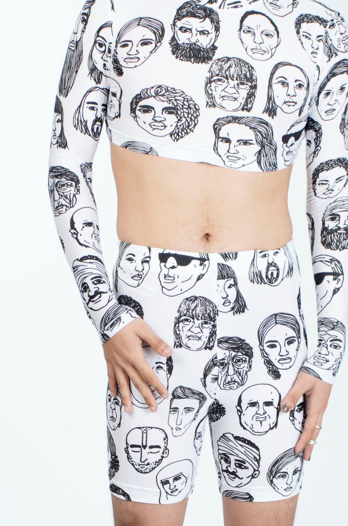 Second Skin Diversity Crop Top(White)