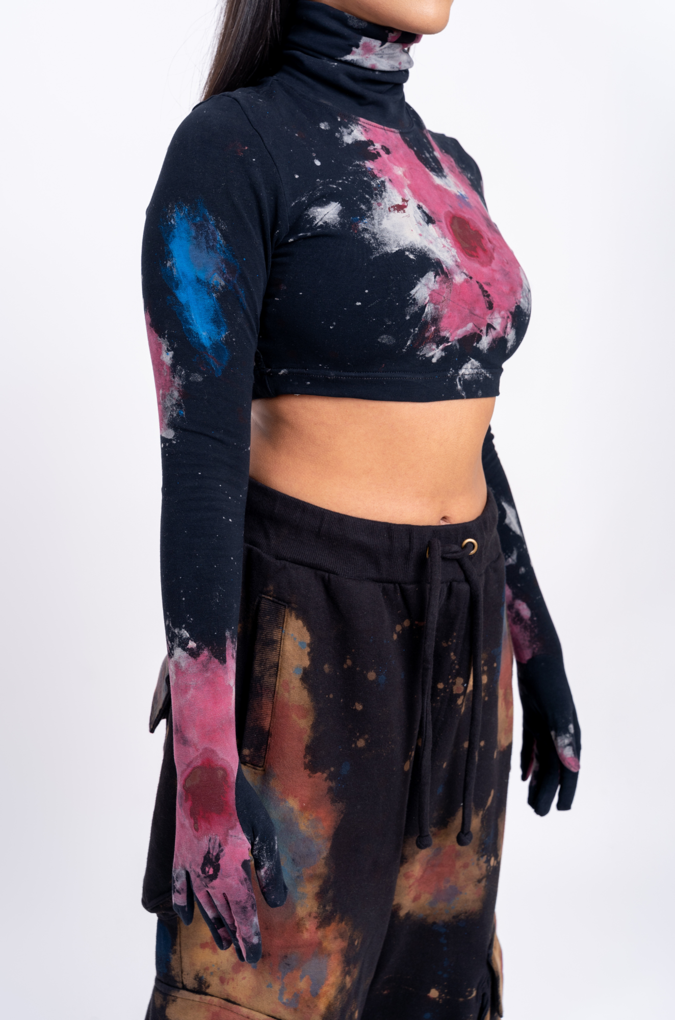 Blood Washed Second Skin Crop Top 2.0 (Black)