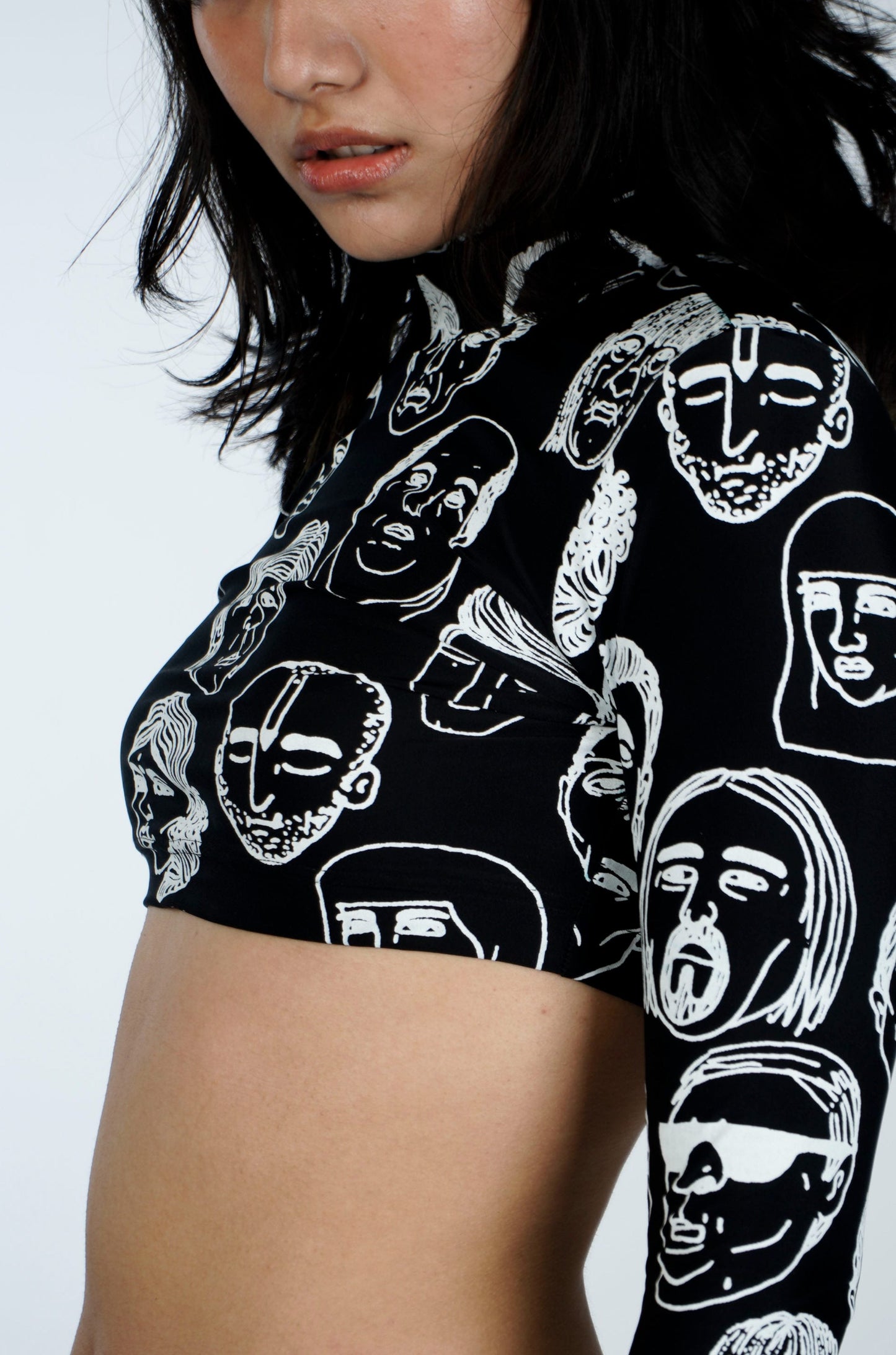 Second Skin Diversity Crop Top(Black)