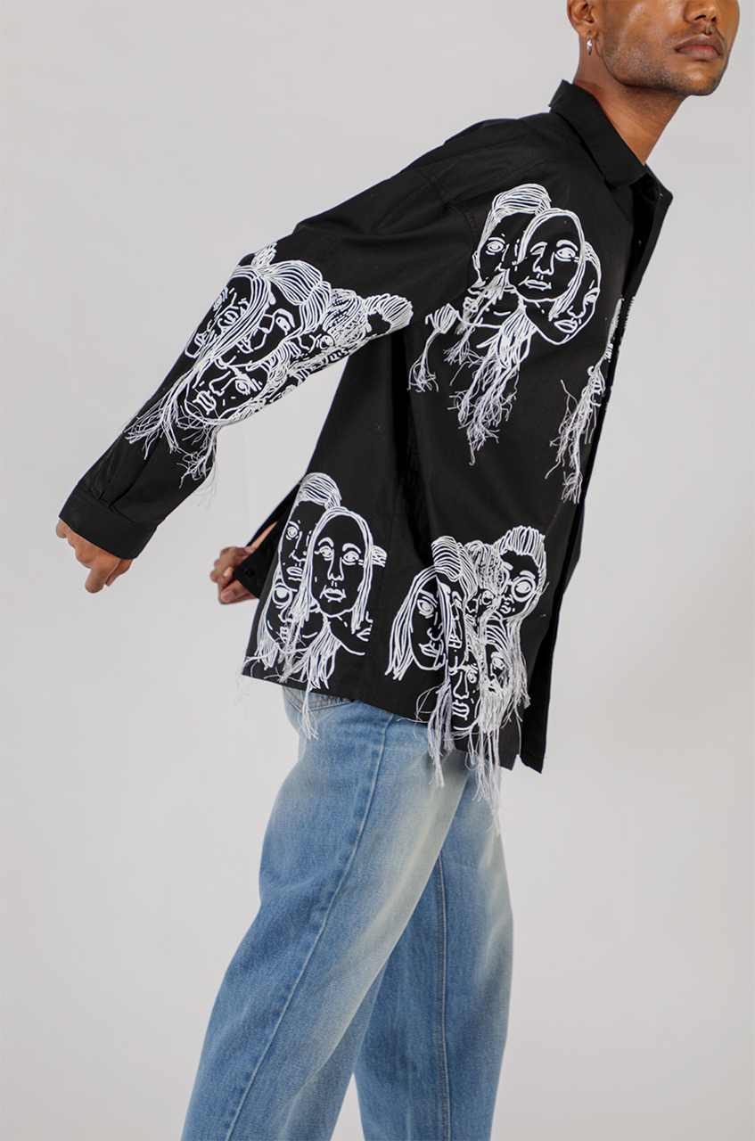 Handcrafted Diversity Stream Shirt (Black)