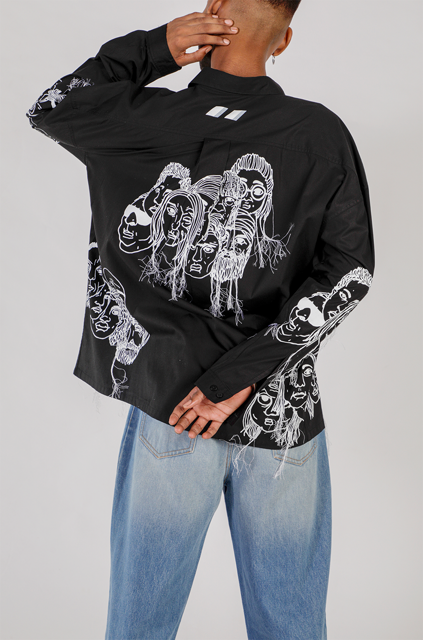 Handcrafted Diversity Stream Shirt (Black)