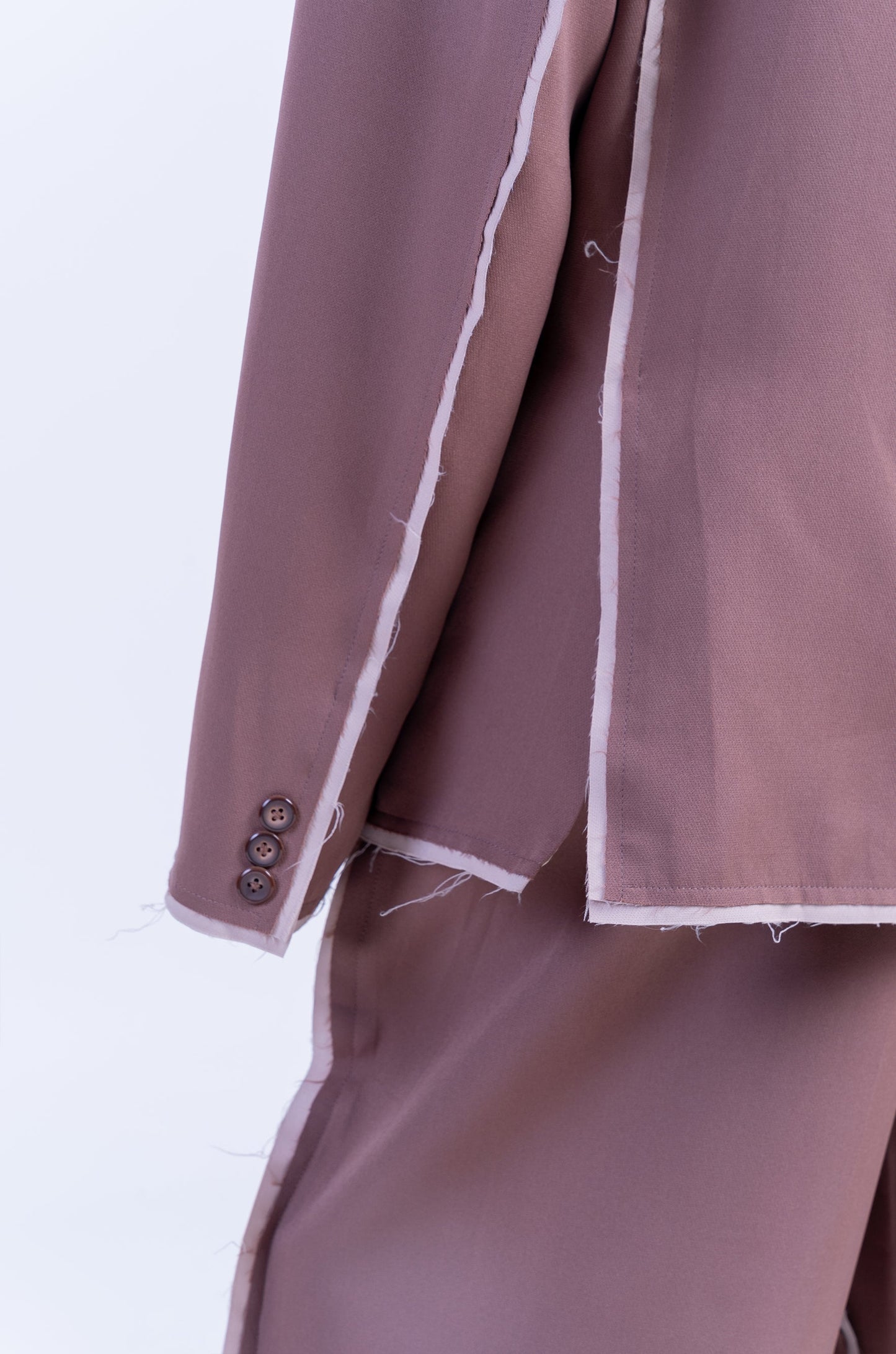 The Devil Wears HUEMN Blazer 'Raw Edged' (Beige)