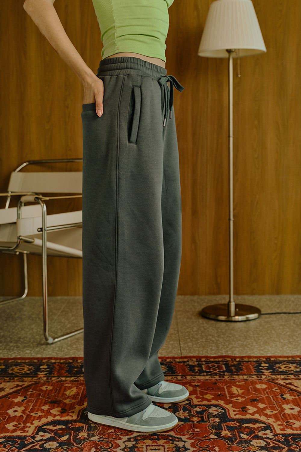 Ash Olive On The Go Joggers