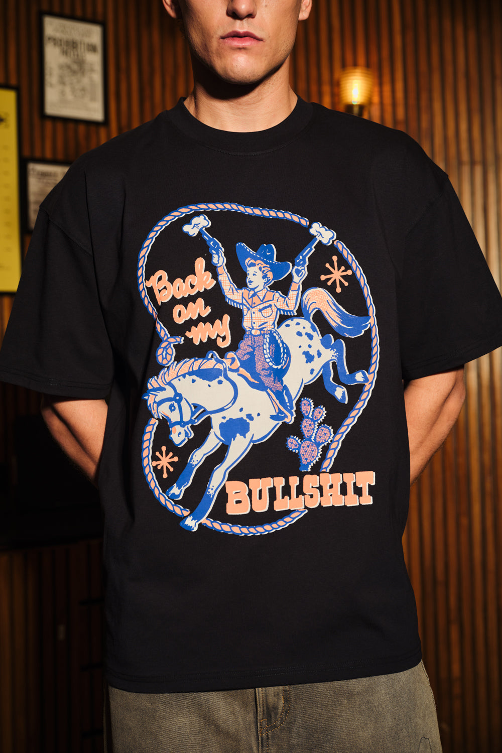 Back On My Bullshit Black Oversized T-Shirt