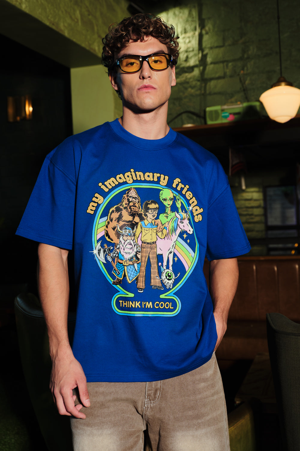 Imaginary Friends Blue Oversized T-Shirt