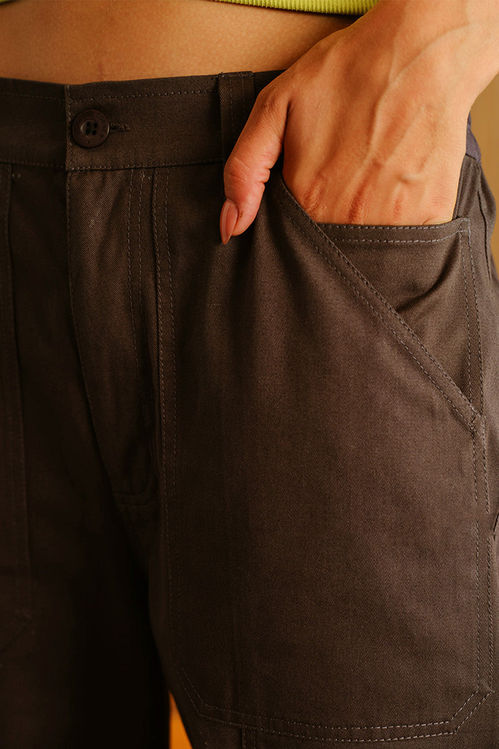 Battle Grey 6 Pockets Cargo Pant