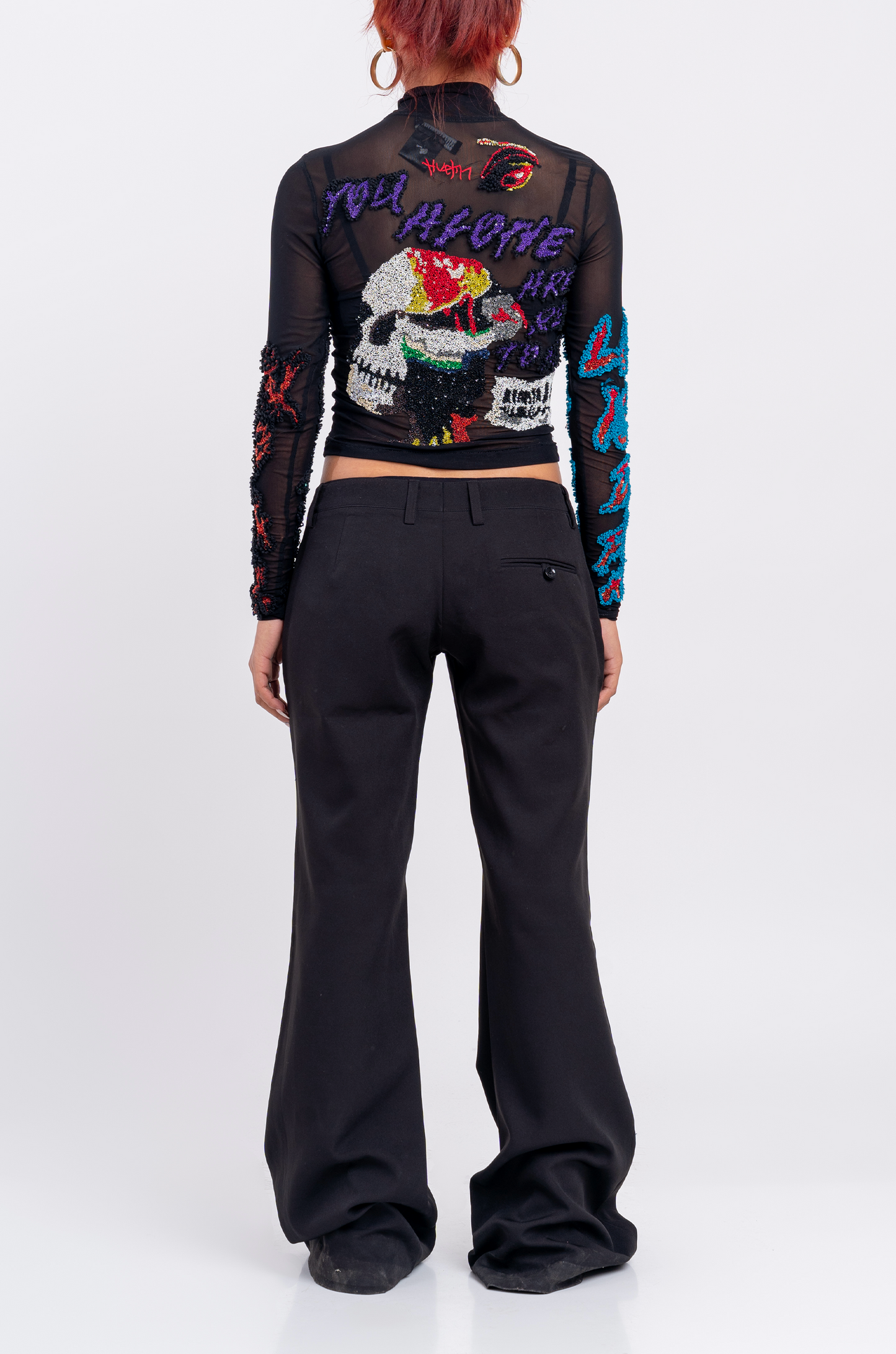 Handcrafted 'Return Of The Gorilla' Crop Top (Black)