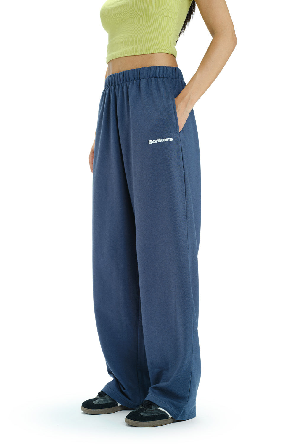 Blue Static Loose Fit Joggers