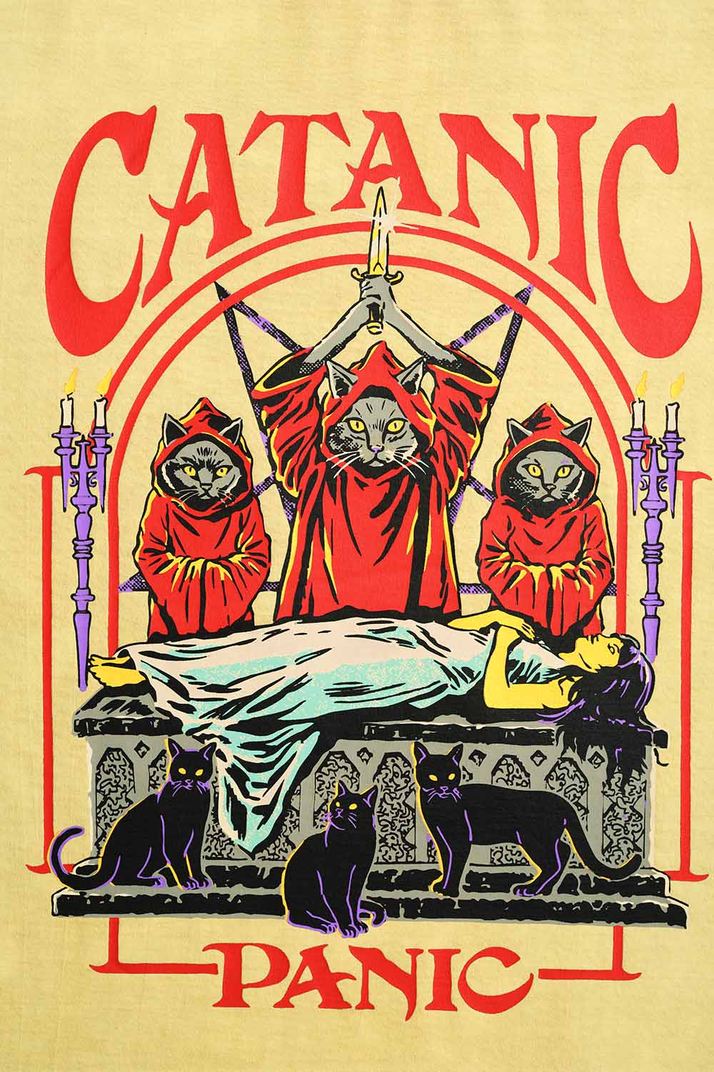 Catanic Beige Oversized T-Shirt