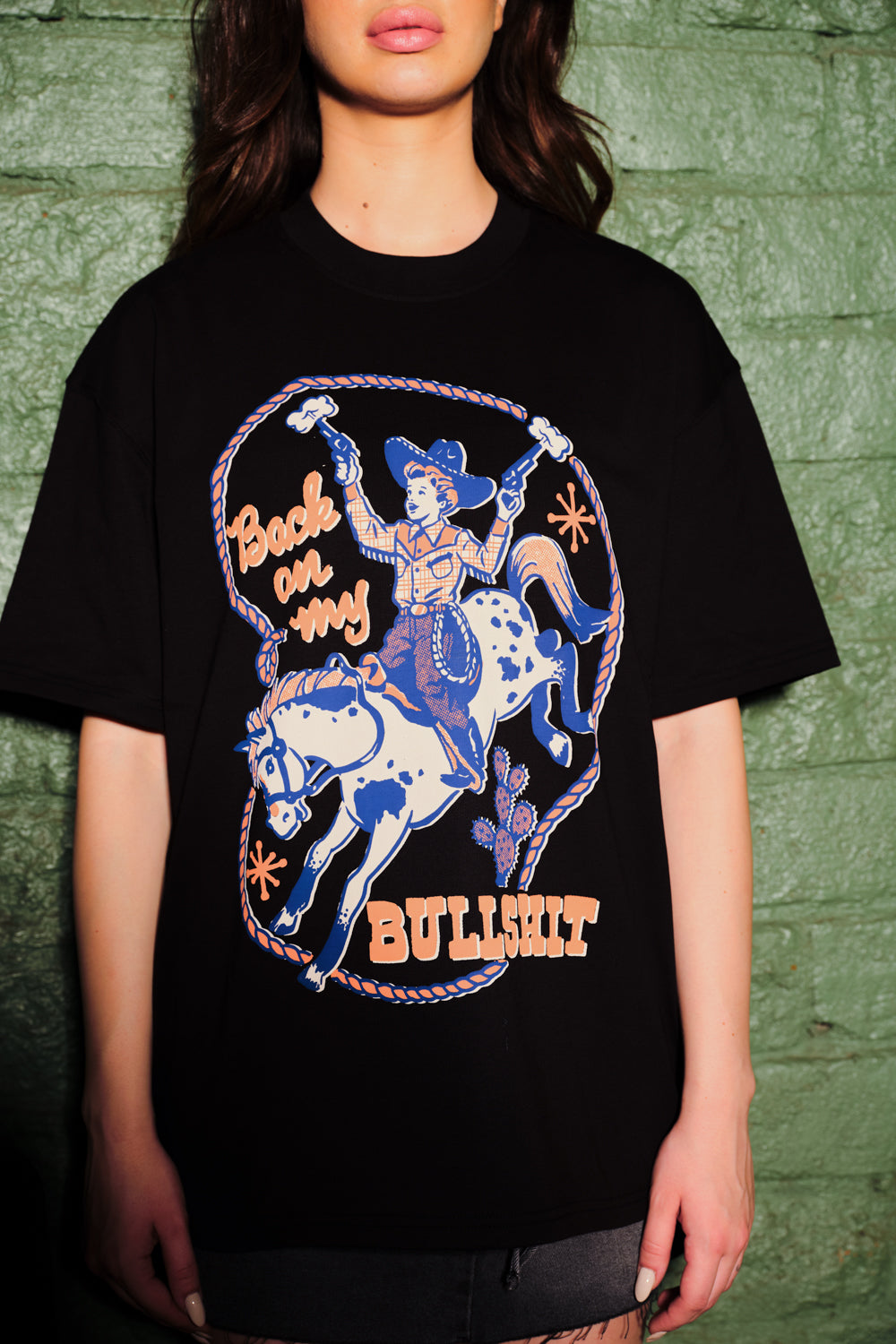 Back On My Bullshit Black Oversized T-Shirt