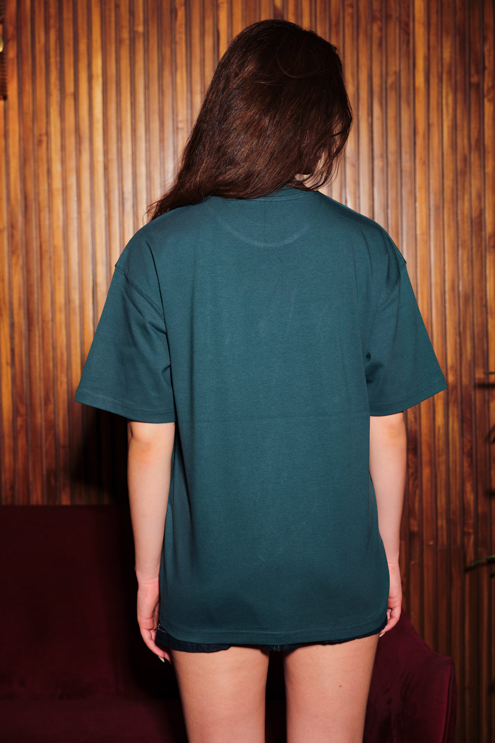 Talk To Your Cat Green Oversized T-Shirt