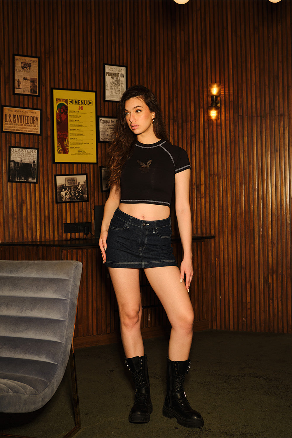 Bunny Girl Rhinestone Baby Tee