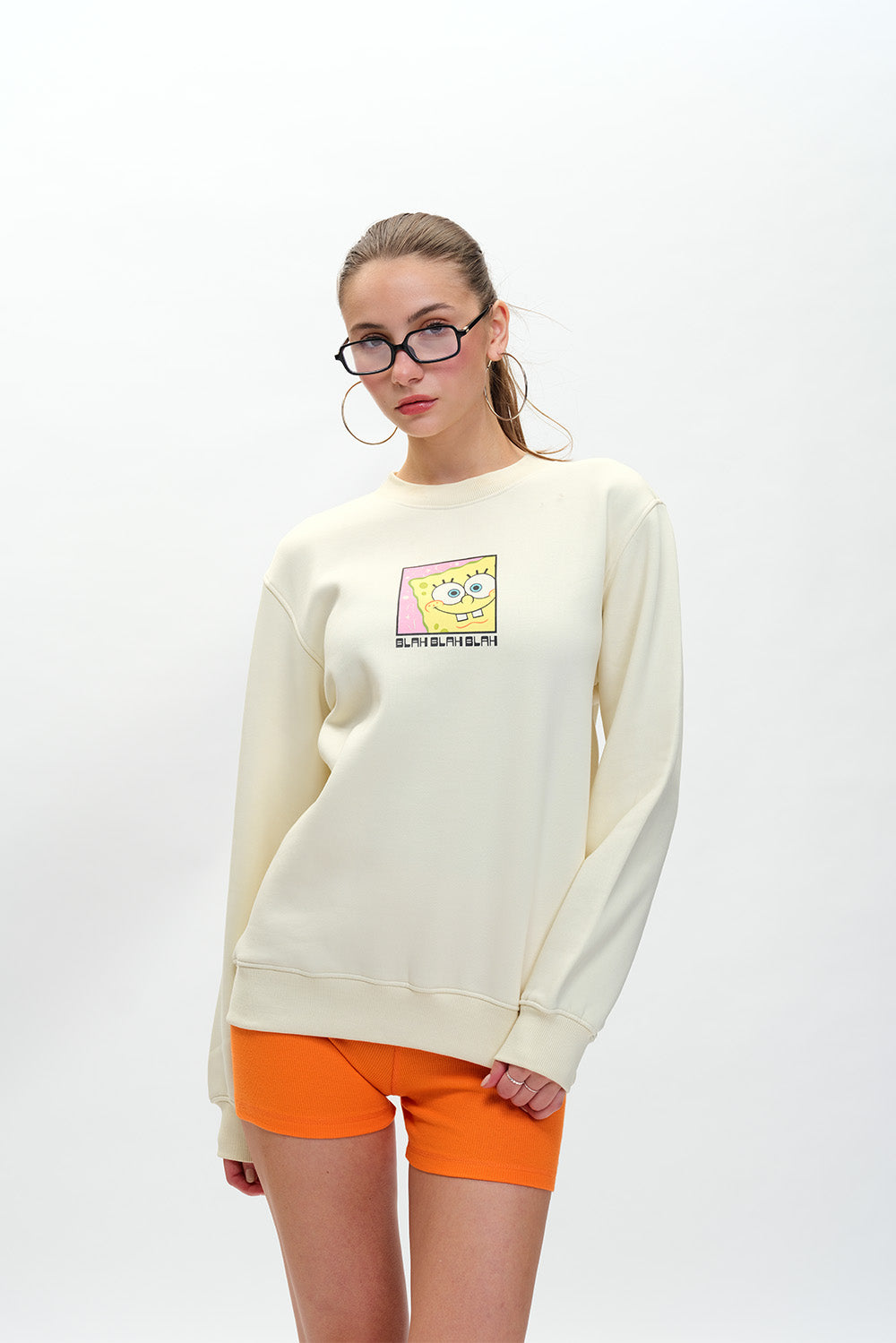 Off White SpongeBob Sweatshirt