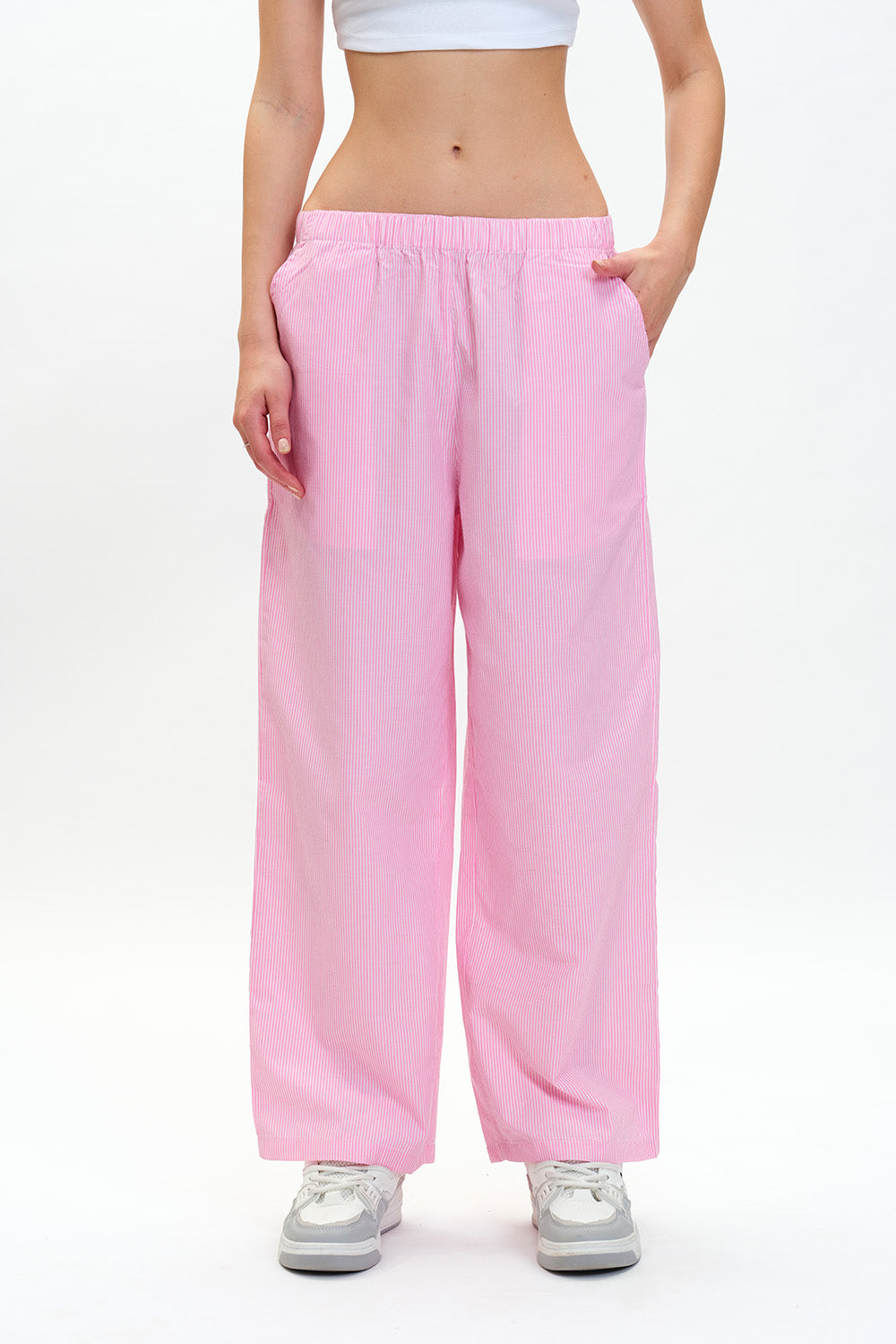 Pink High-Rise Pants