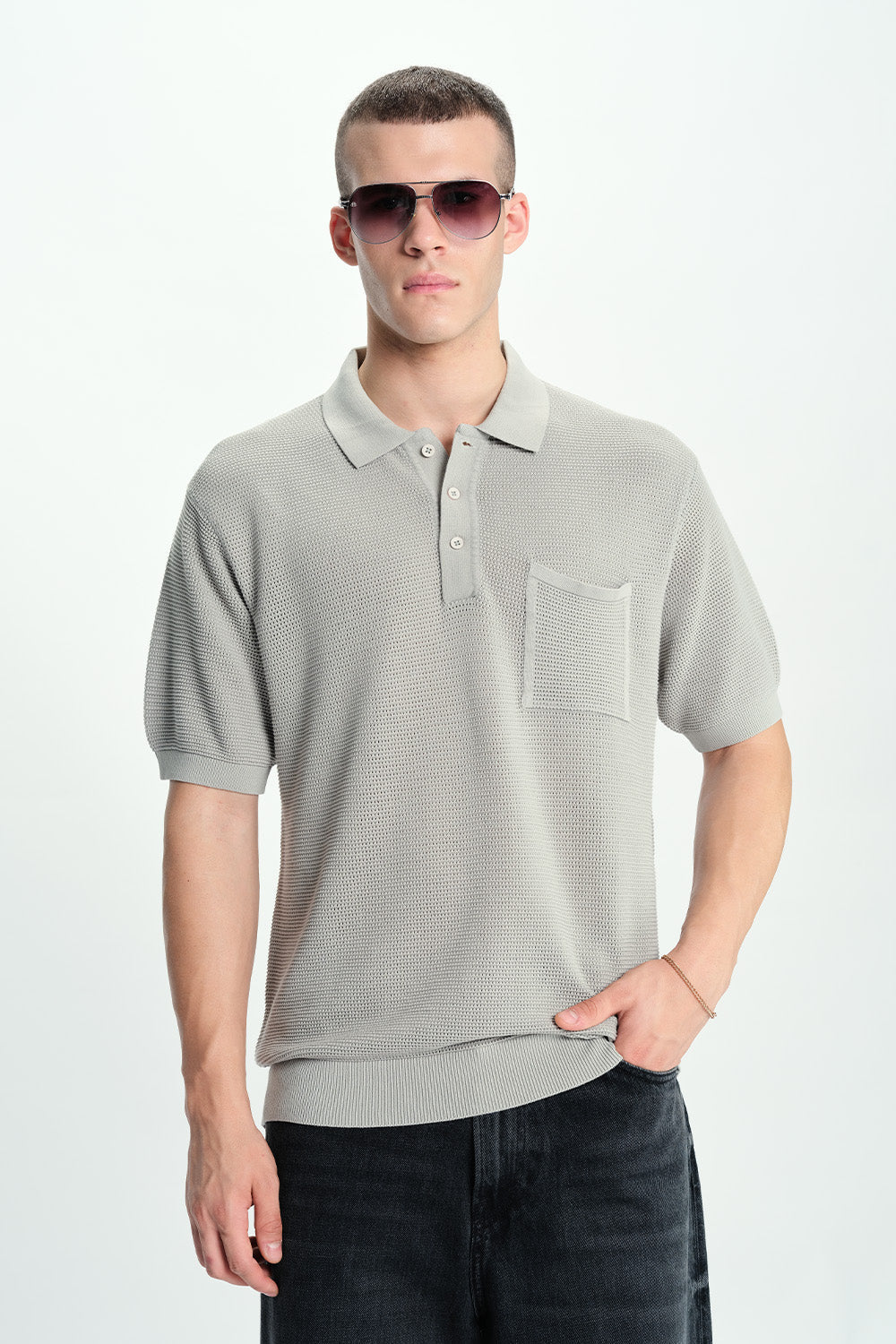 Silver Lining Knit Premium Polo