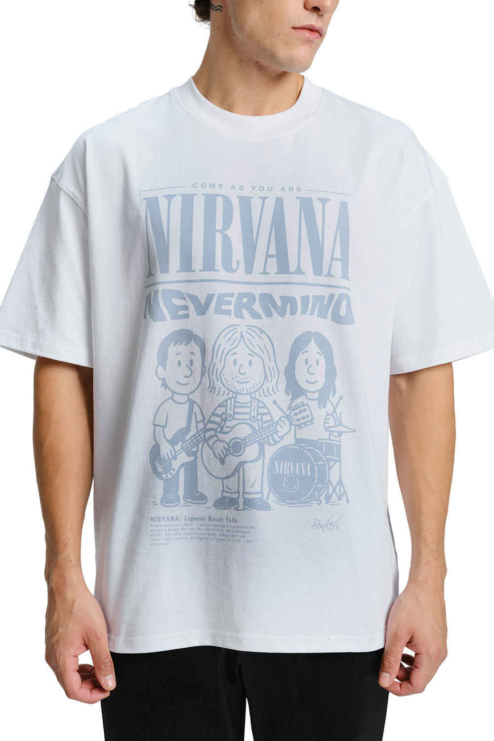 Come As You Are White Oversized T-shirt