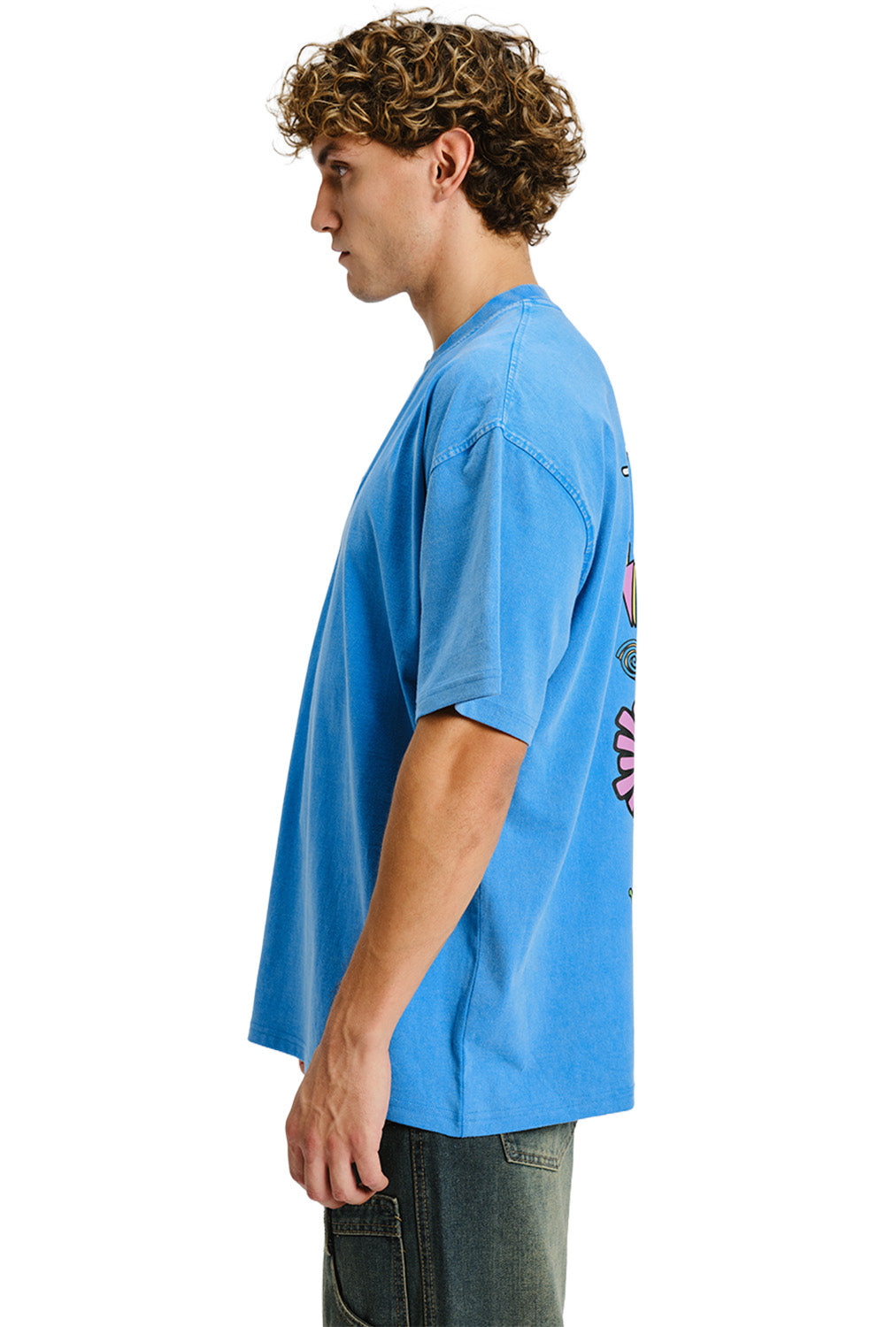 Homeboys Faded Blue Oversized T-shirt